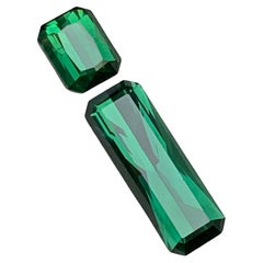Rich Green Natural Tourmaline Loose Gemstones 3 Ct Emerald Scissors Cut-Jewelry