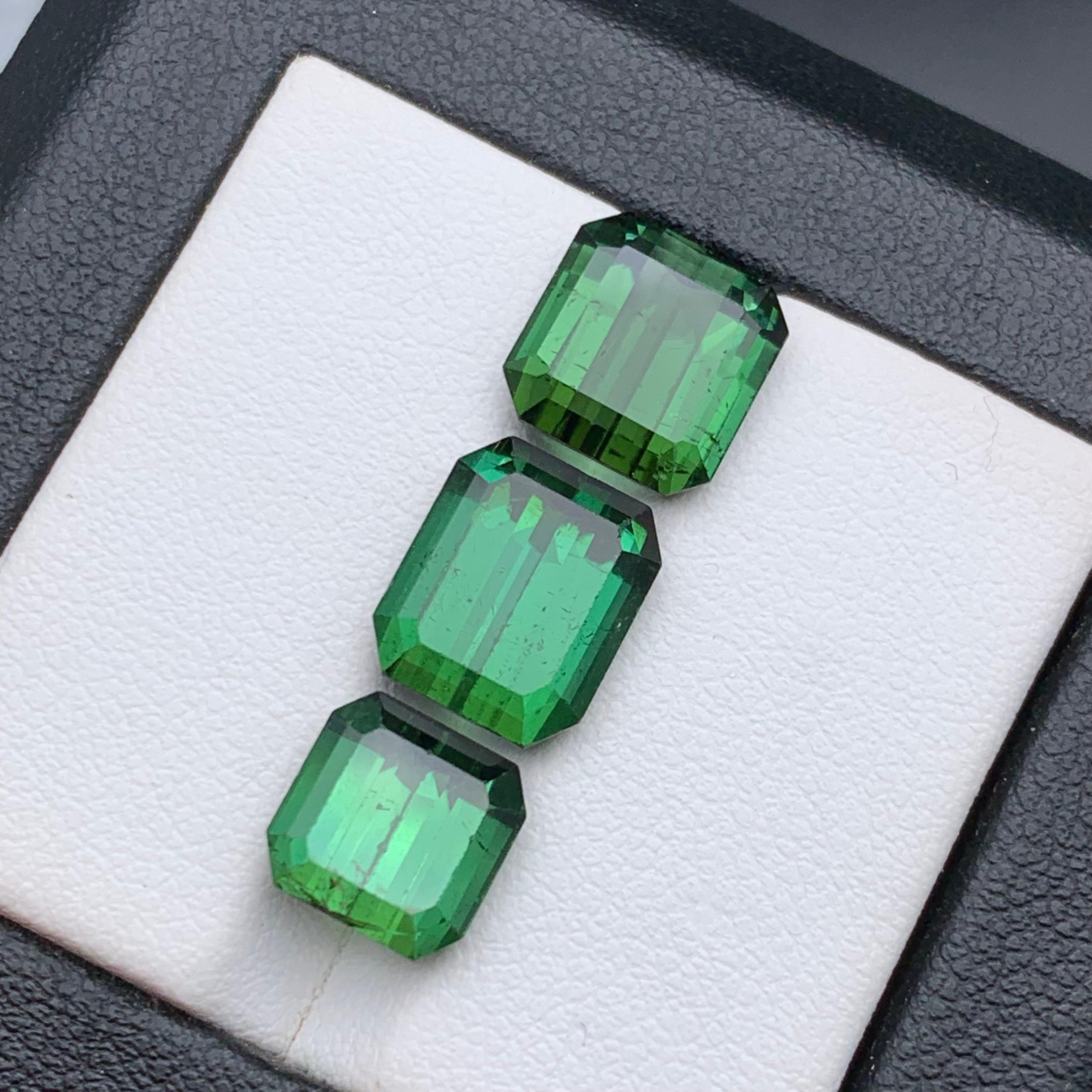 Contemporain Tourmaline verte naturelle de 12,10 carats pour la fabrication de bijoux en vente