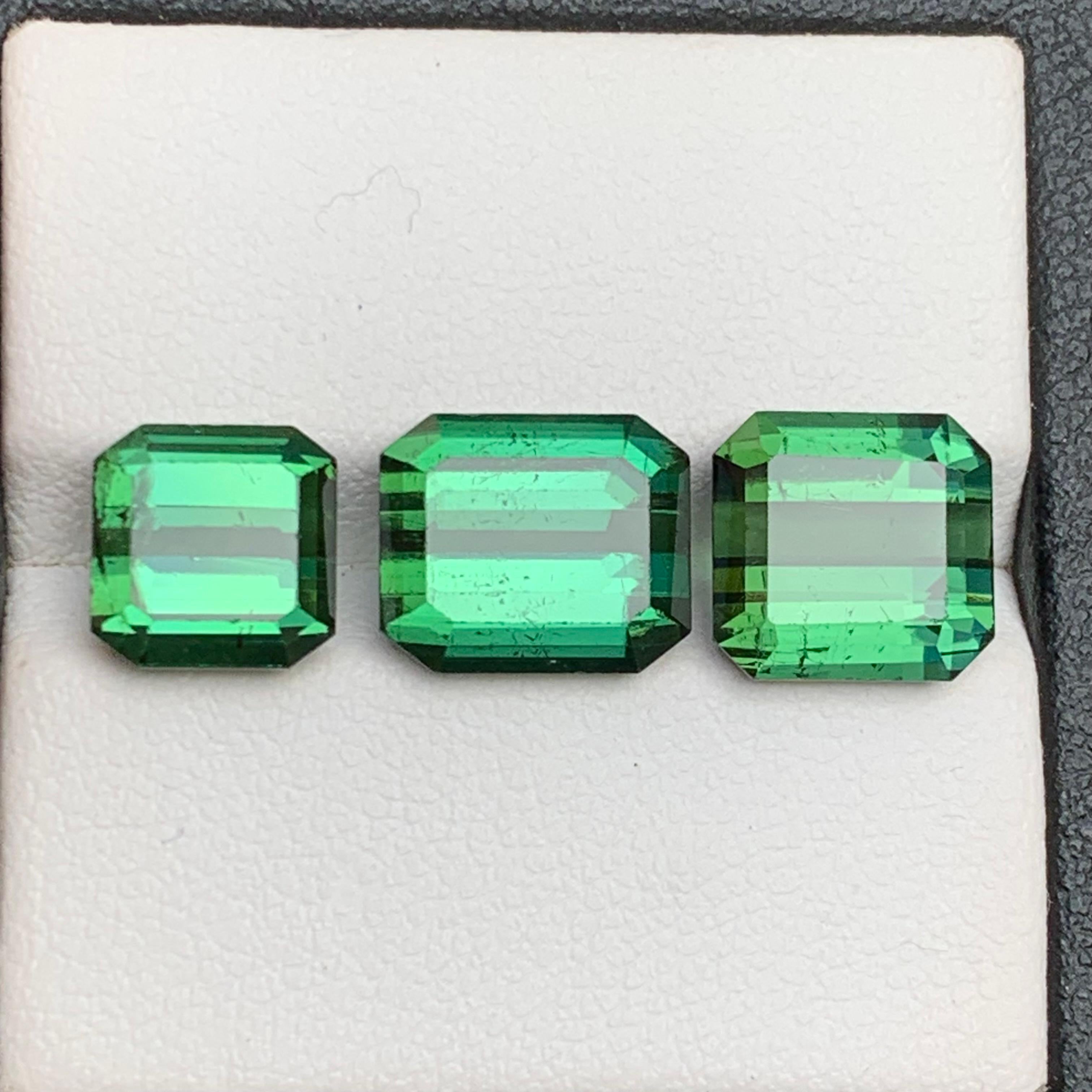 Tourmaline verte naturelle de 12,10 carats pour la fabrication de bijoux en vente 2