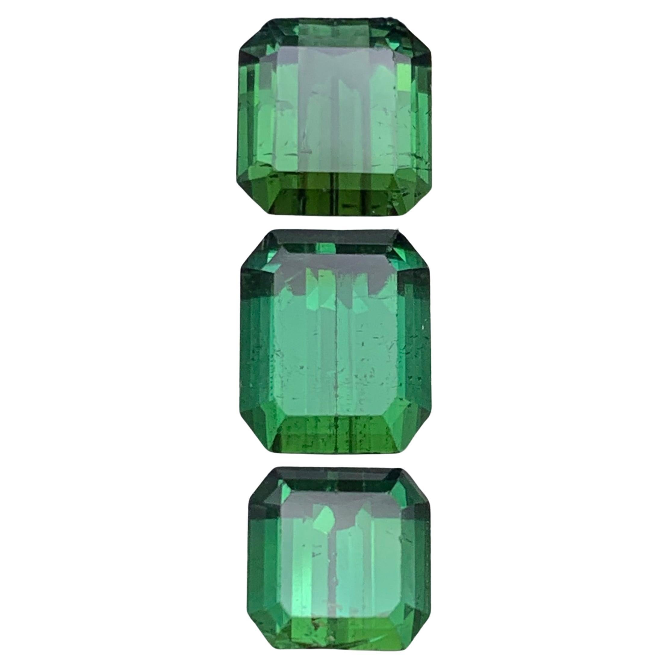 Rich Green Natural Tourmaline Loose Gemstones Lot 12.10 Carat for Jewelry Making