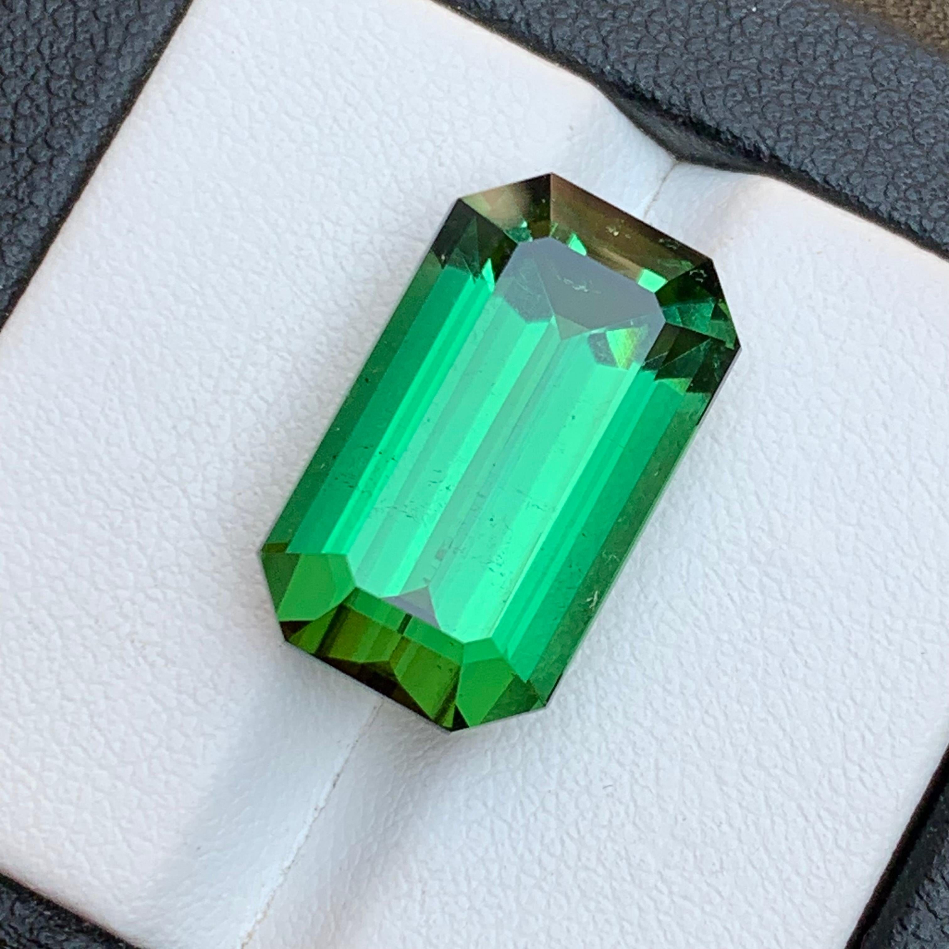 Contemporary Rich Green Natural Tourmaline Necklace Pendant Loose Gemstone 17.45 Ct-Jewelry For Sale