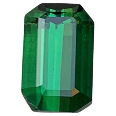 Rich Green Natural Tourmaline Ring Loose Gemstone 2.45 Ct Emerald Cut-Jewelry