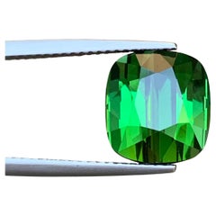 Rich Green Natural Tourmaline Ring Loose Gemstone 7.55 Ct Cushion Cut-Jewelry