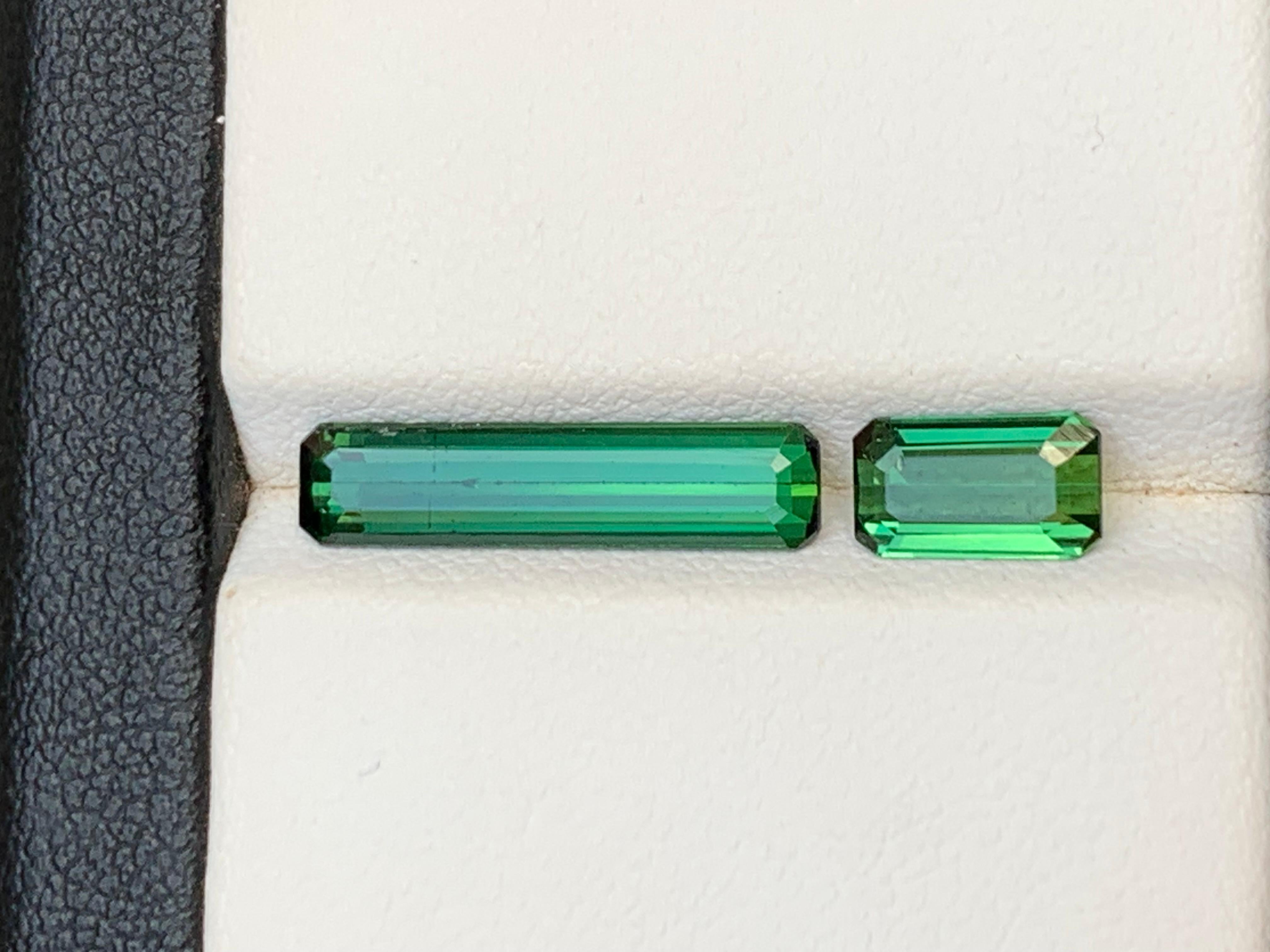 Rich Green Natural Turmalin Ring Lose Edelsteine 3,37 Ct Smaragd-Schliff-Schmuck im Angebot 4