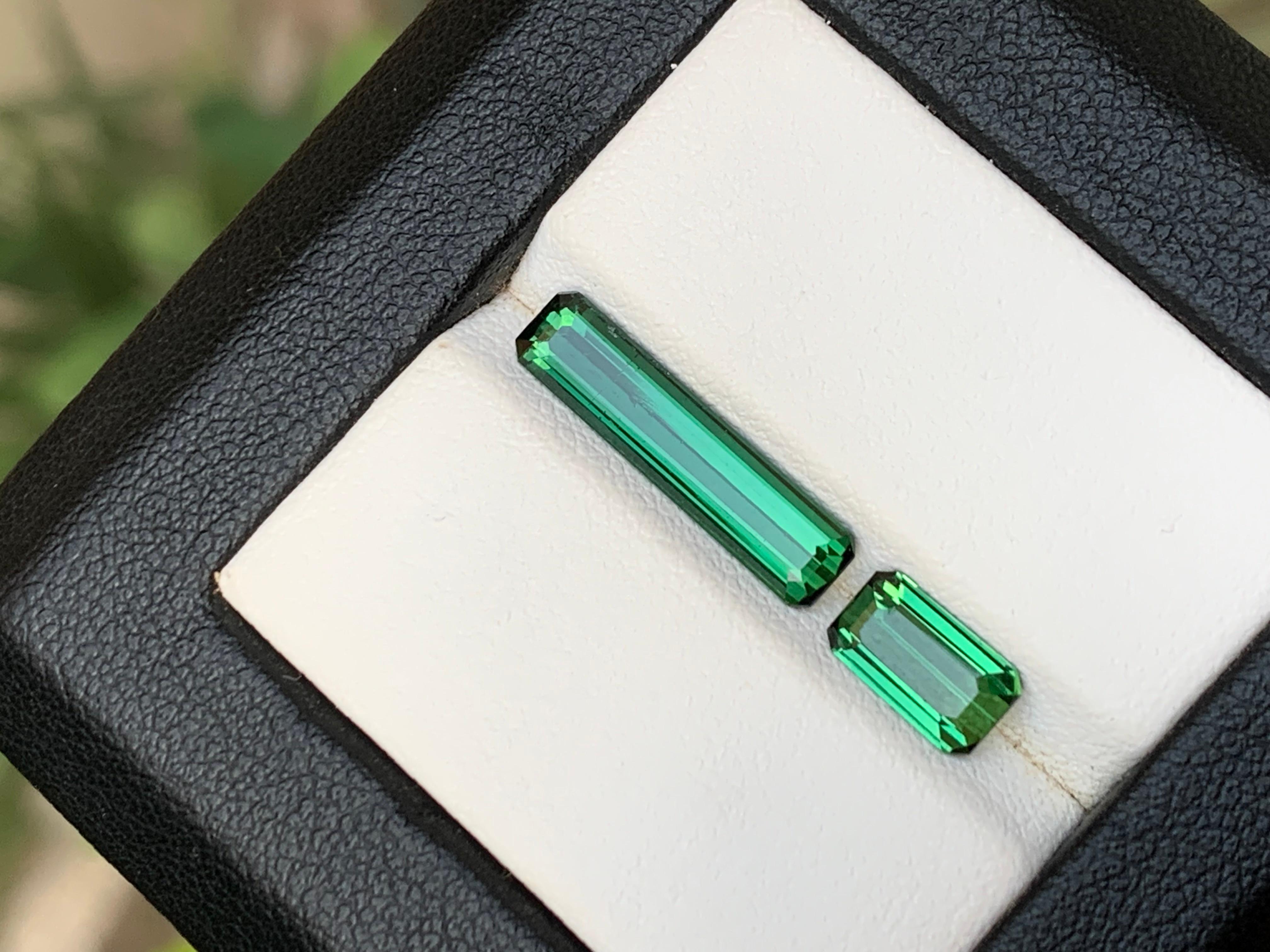 Rich Green Natural Turmalin Ring Lose Edelsteine 3,37 Ct Smaragd-Schliff-Schmuck im Angebot 5