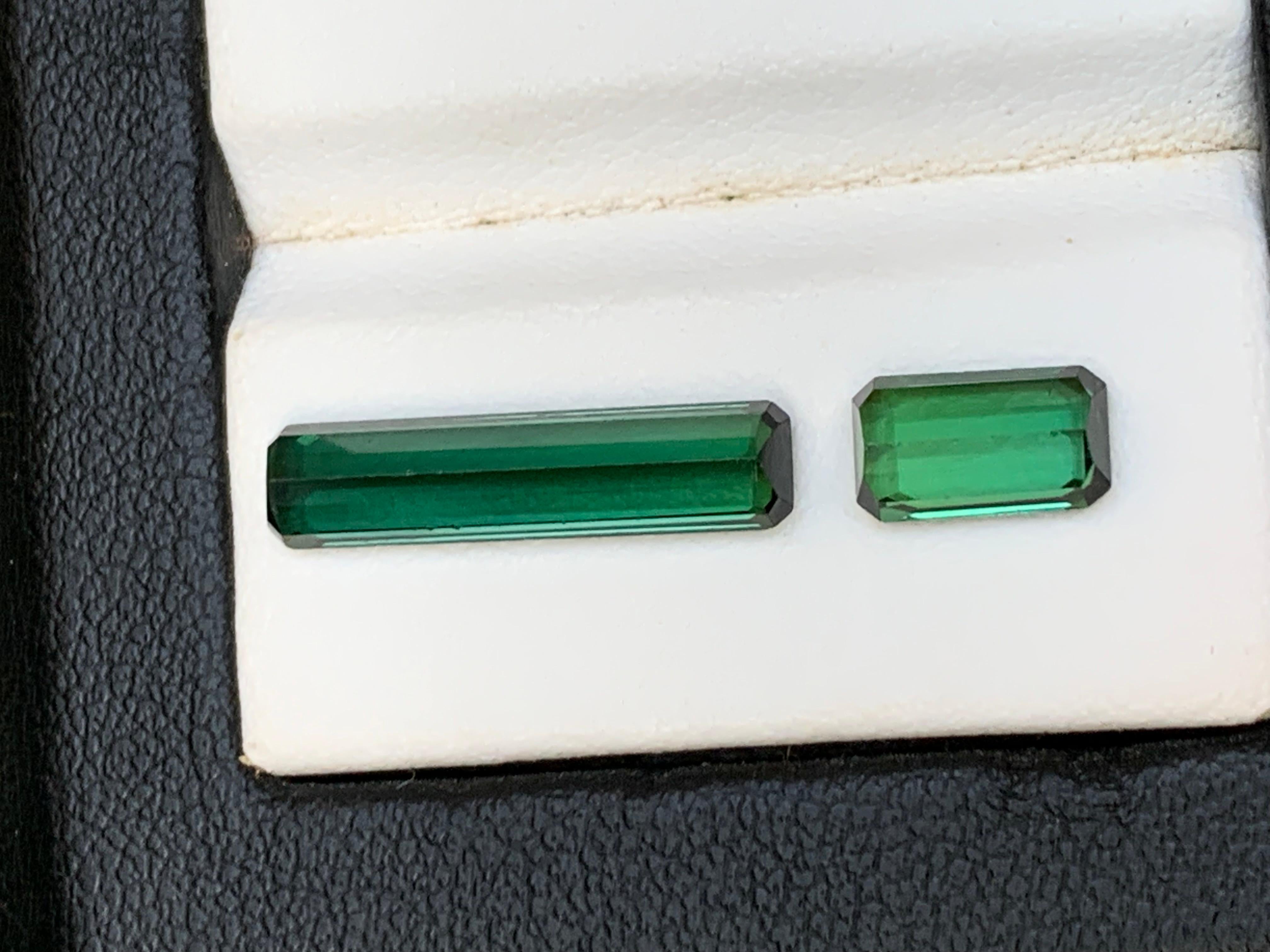 Rich Green Natural Turmalin Ring Lose Edelsteine 3,37 Ct Smaragd-Schliff-Schmuck im Zustand „Neu“ im Angebot in Peshawar, PK