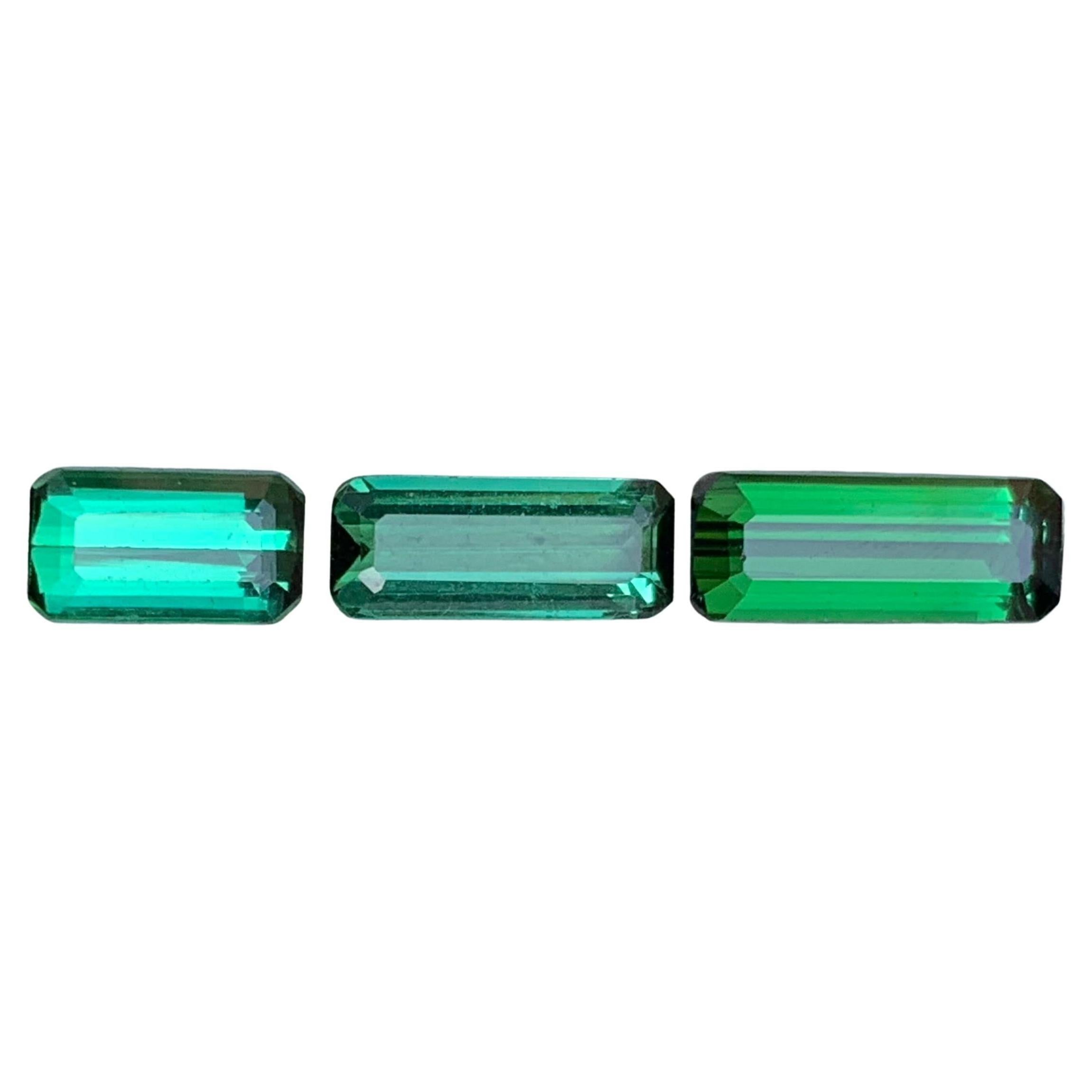 Rich Green Natural Turmalin Ring Lose Edelsteine 4.5 Ct Smaragd-Schliff-Schmuck