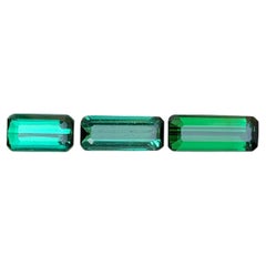 Rich Green Natural Turmalin Ring Lose Edelsteine 4.5 Ct Smaragd-Schliff-Schmuck