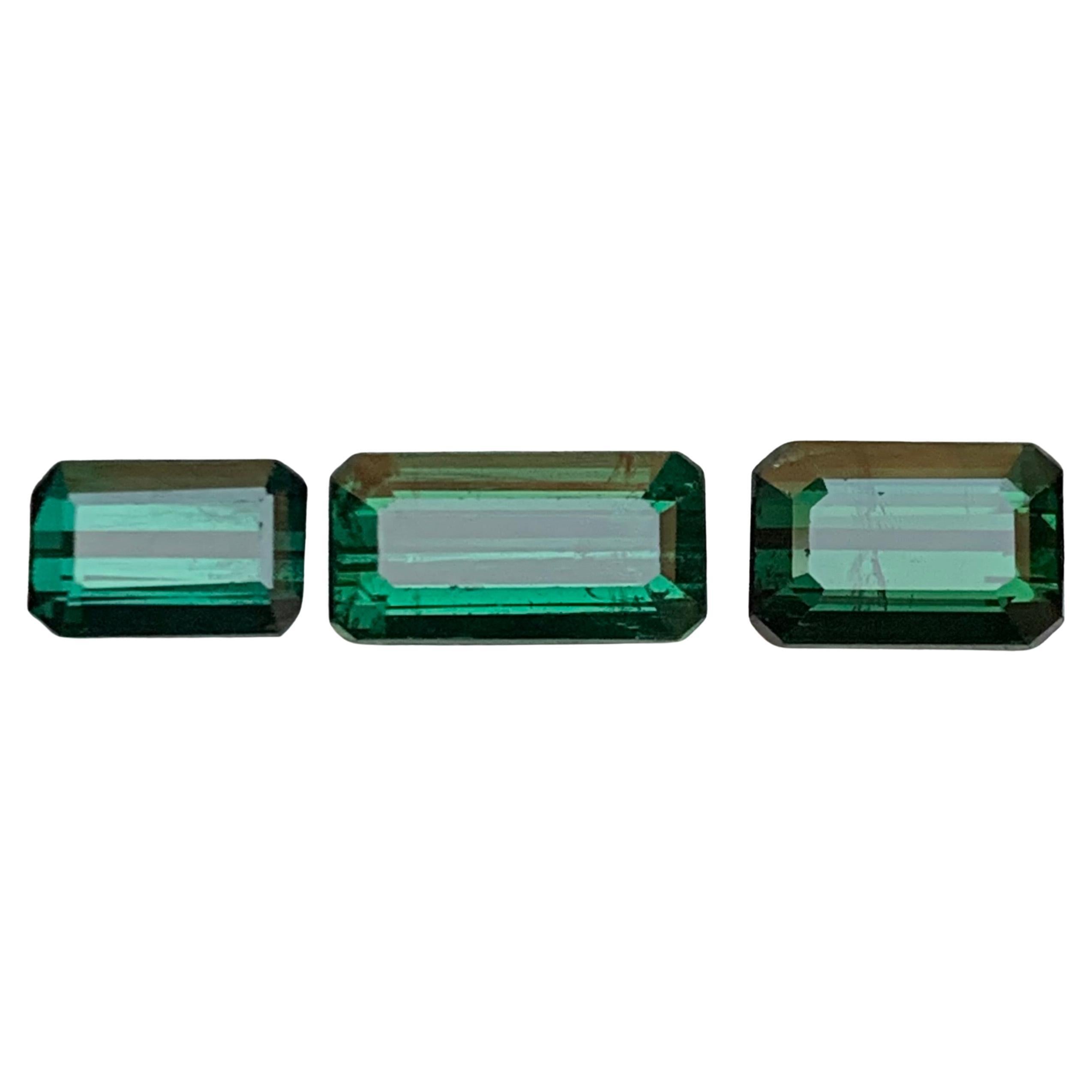 Rich Green Natural Turmalin Ring Lose Edelsteine 5,87 Ct Smaragd-Schliff-Schmuck