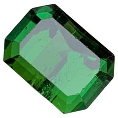 Anillo de turmalina natural verde intenso, gema colgante 4.70 ct talla esmeralda-Joyería