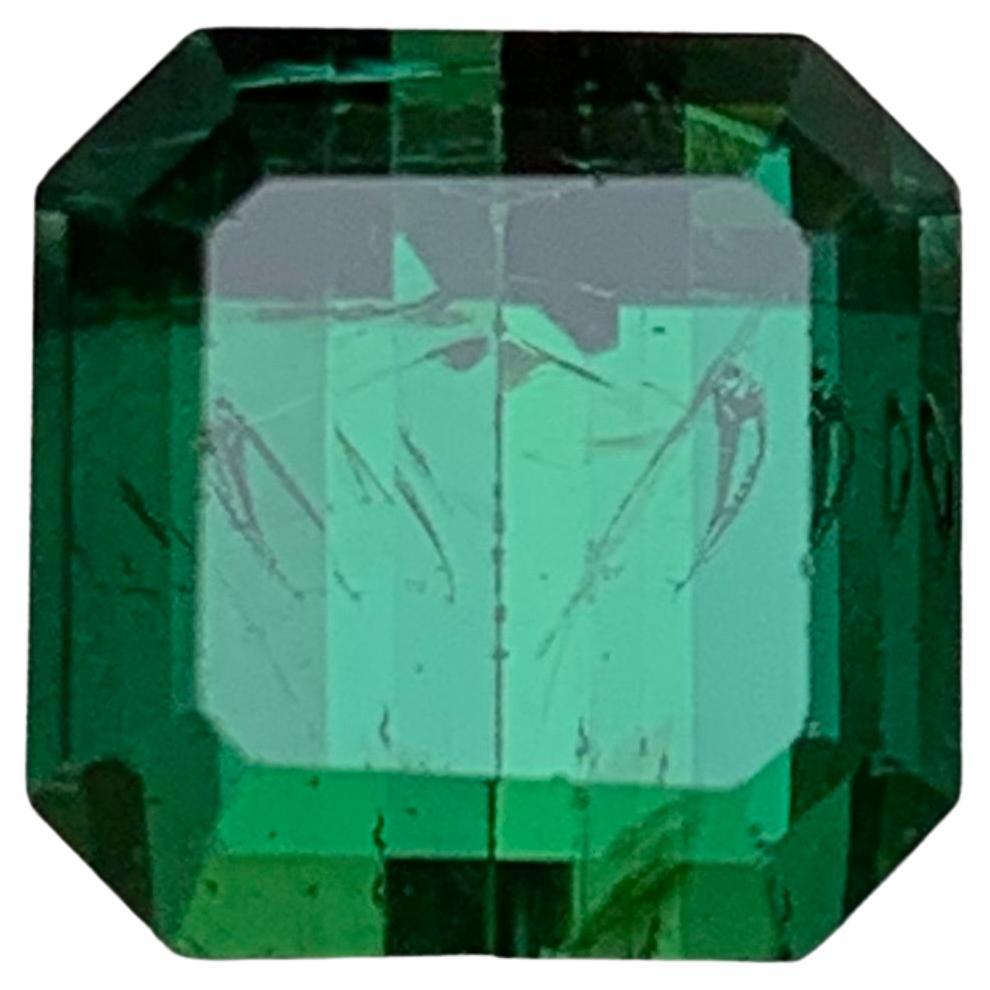 Anillo de turmalina natural verde intenso, gema colgante 5,40 ct talla esmeralda-Joyería