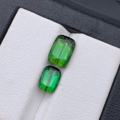 Rich Green Natural Tourmaline Ring, Pendant Loose Gemstones 4.90 Ct Cushion Cut