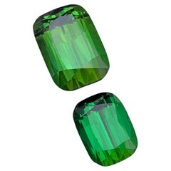 Rich Green Natural Tourmaline Ring, Pendant Loose Gemstones 4.90 Ct Cushion Cut