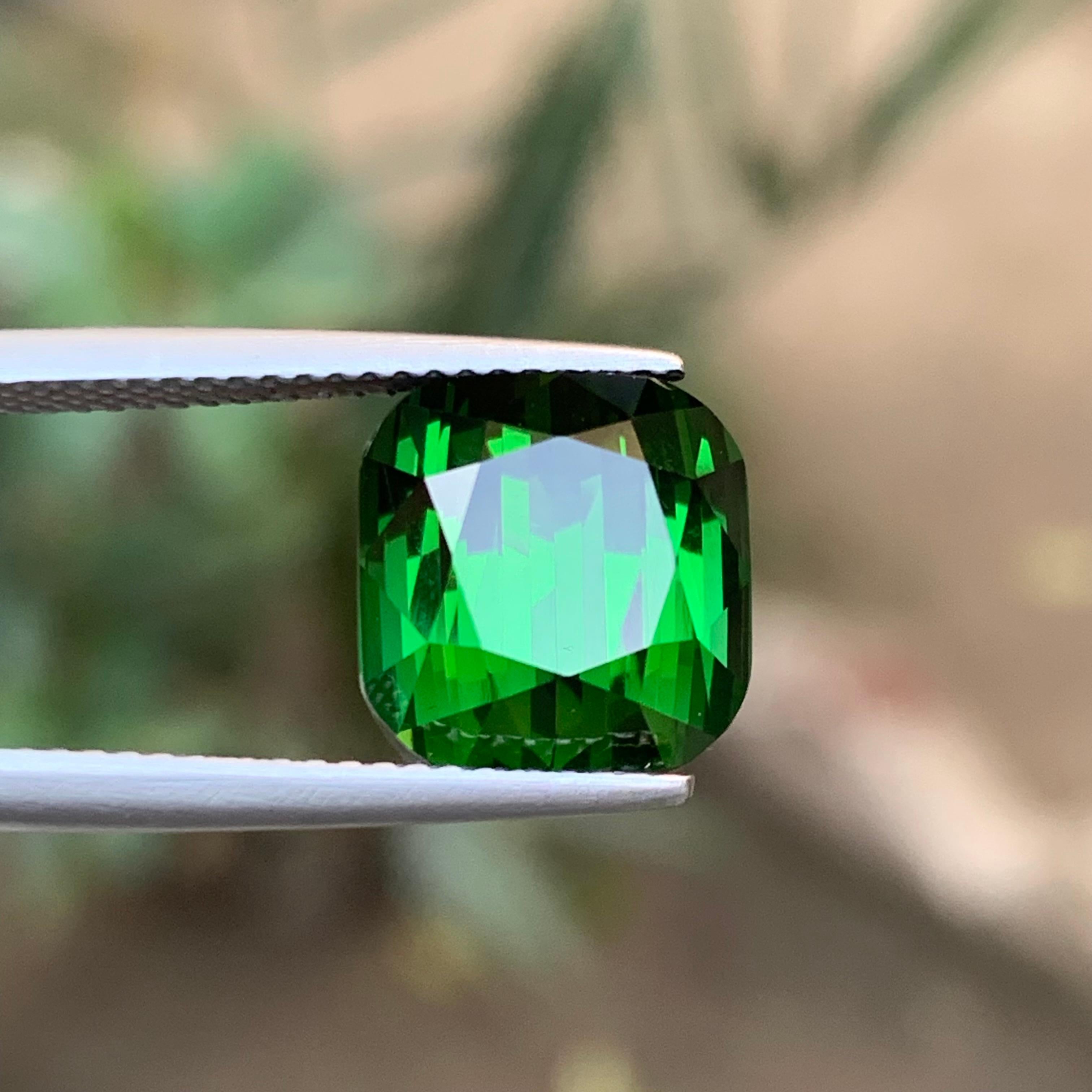 Reicher grüner Turmalin 8,78 Ct Kissenschliff Natürlicher loser Edelstein für Ring -Juwel im Angebot 5