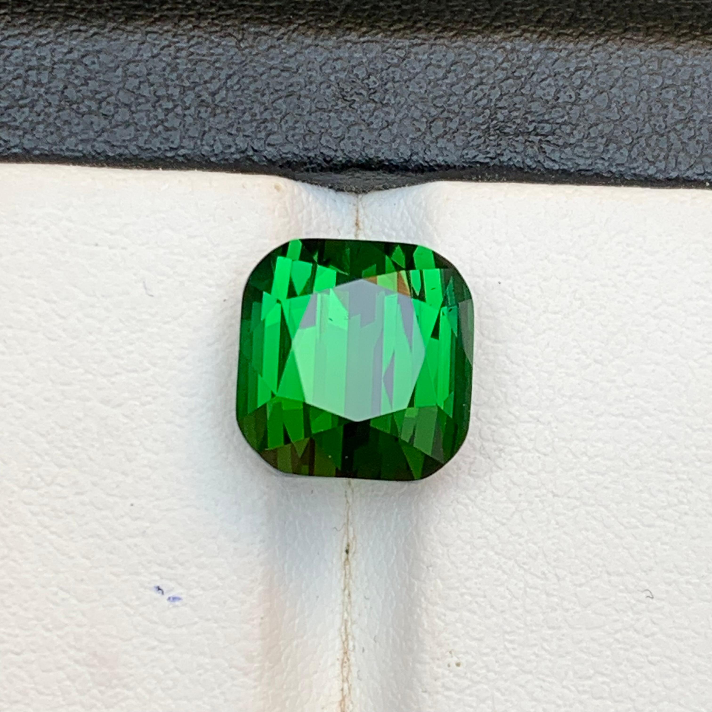 Reicher grüner Turmalin 8,78 Ct Kissenschliff Natürlicher loser Edelstein für Ring -Juwel im Angebot 9