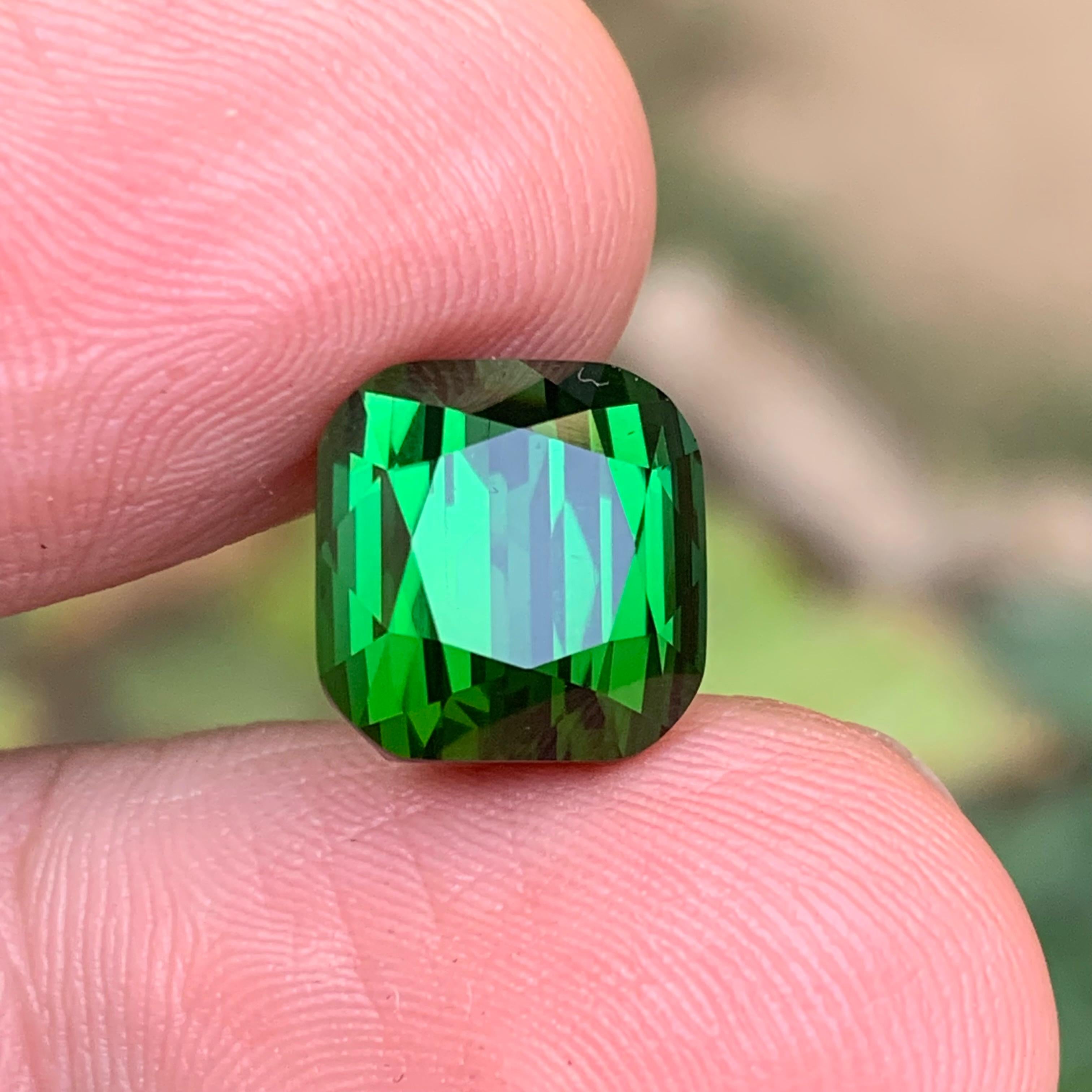 Reicher grüner Turmalin 8,78 Ct Kissenschliff Natürlicher loser Edelstein für Ring -Juwel (Zeitgenössisch) im Angebot