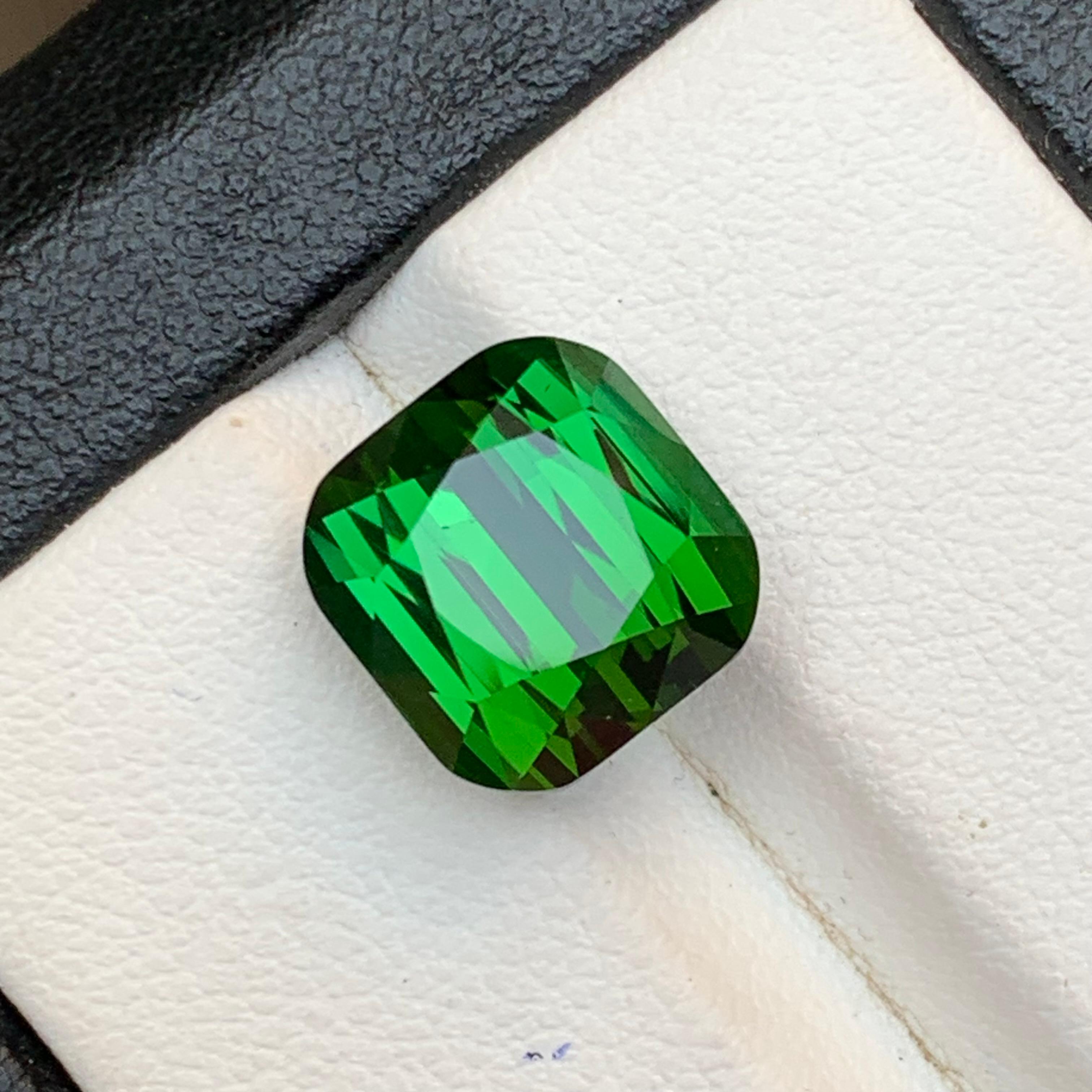 Reicher grüner Turmalin 8,78 Ct Kissenschliff Natürlicher loser Edelstein für Ring -Juwel für Damen oder Herren im Angebot