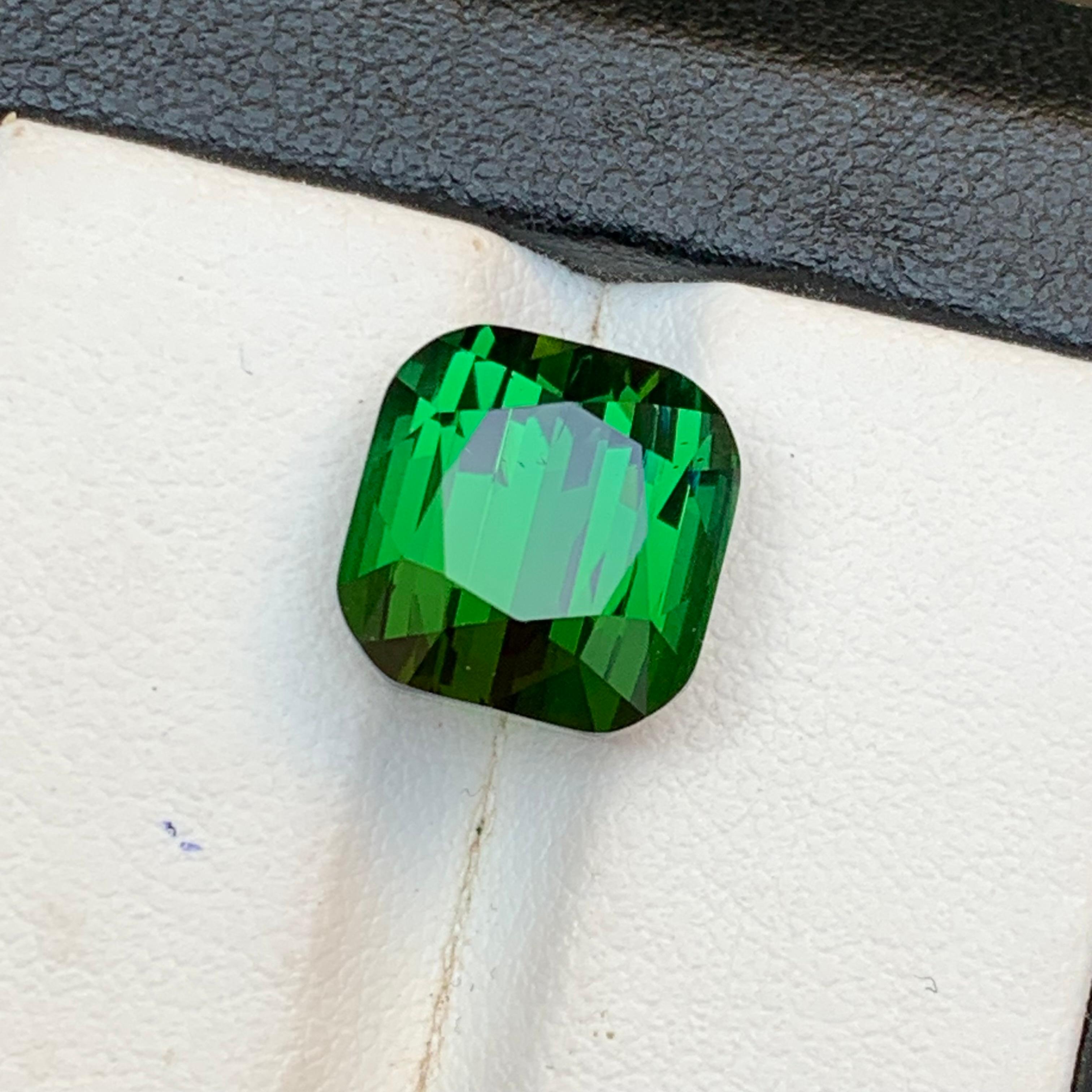 Reicher grüner Turmalin 8,78 Ct Kissenschliff Nat�ürlicher loser Edelstein für Ring -Juwel im Angebot 4