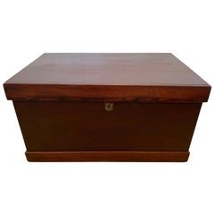 Rich Hand Made Mahogany Antique Trunk or Coffee Table with Storage