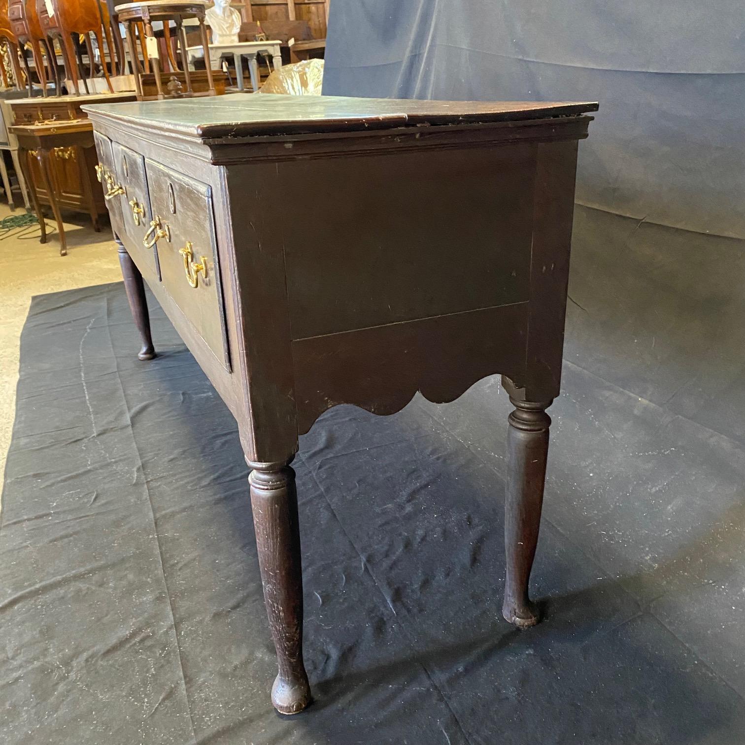 Rich in Character 18th Century British Oak Welsh Sideboard 9