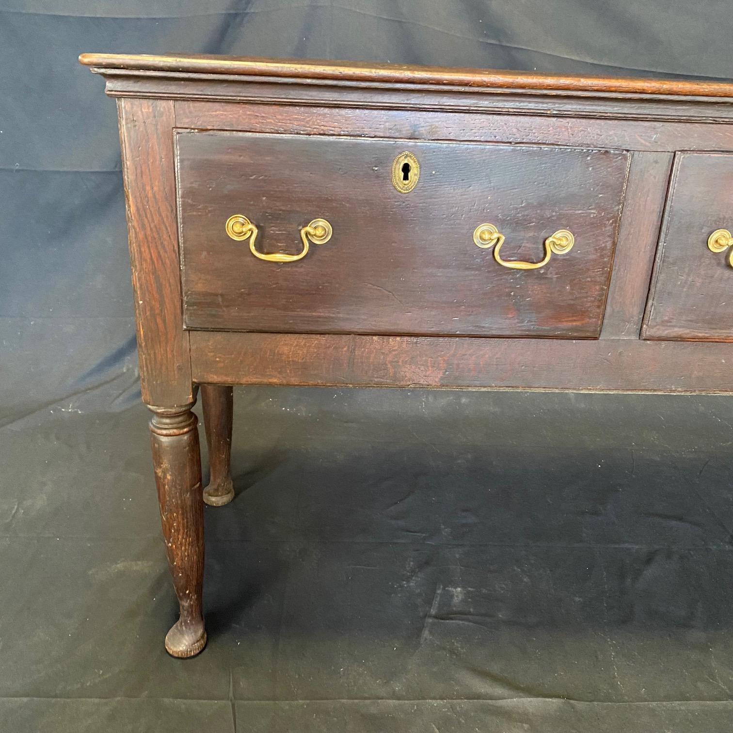 Rich in Character 18th Century British Oak Welsh Sideboard 11