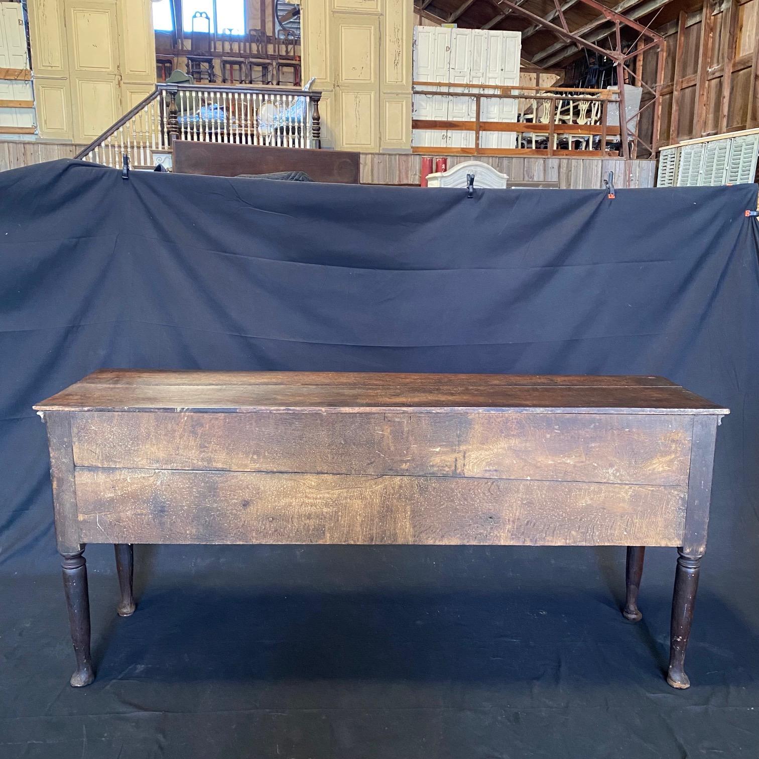 18th Century and Earlier Rich in Character 18th Century British Oak Welsh Sideboard