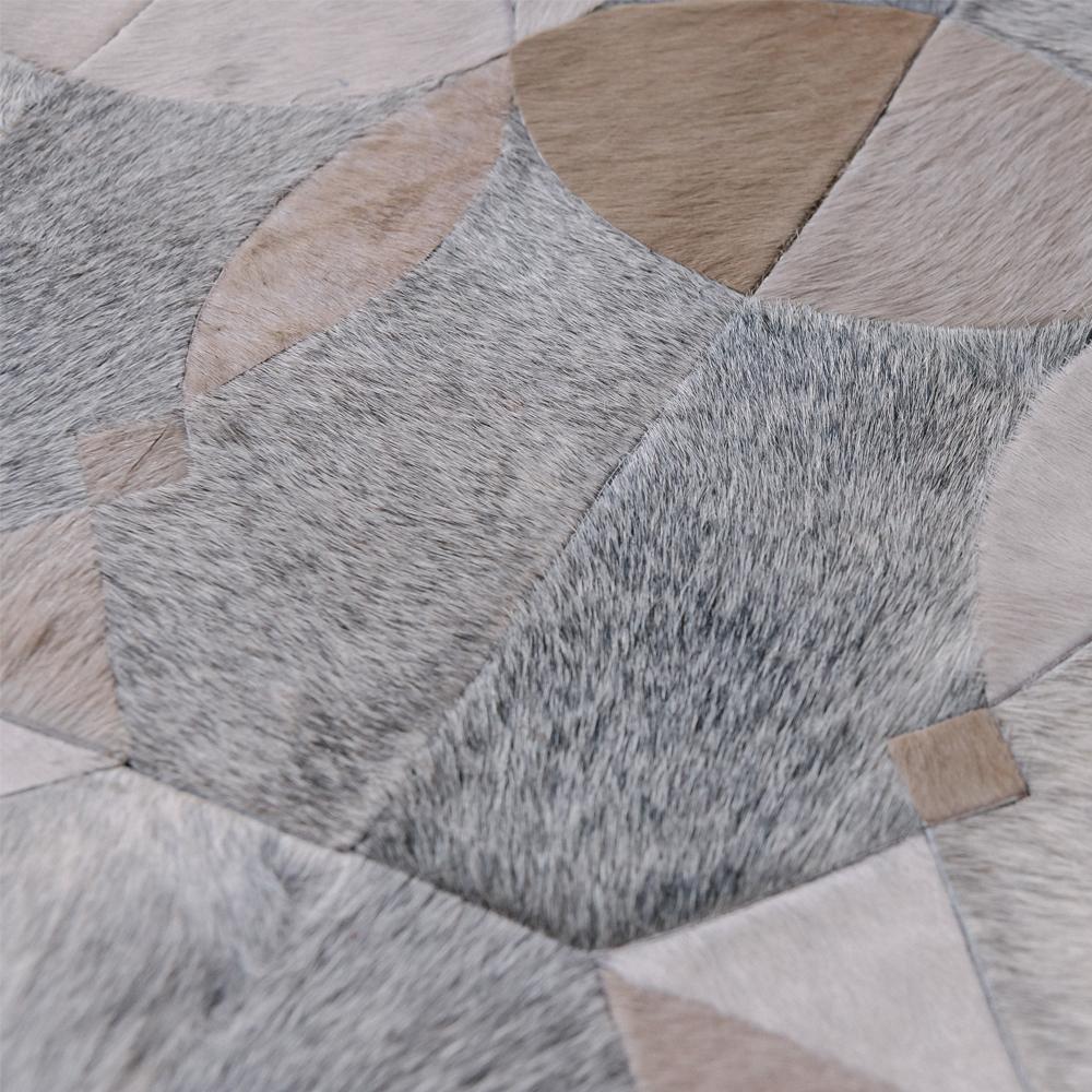 Alfombra de piel de vaca de color gris topo y gris neutro Camino Pequeña Cuero de vaca en venta