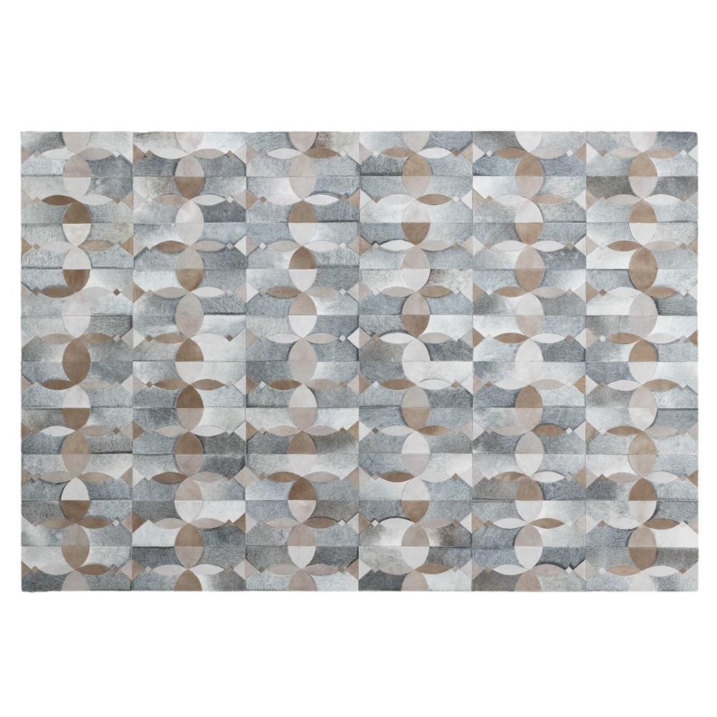 Alfombra de piel de vaca personalizable Rich Inky Taupe Camino XXLarge