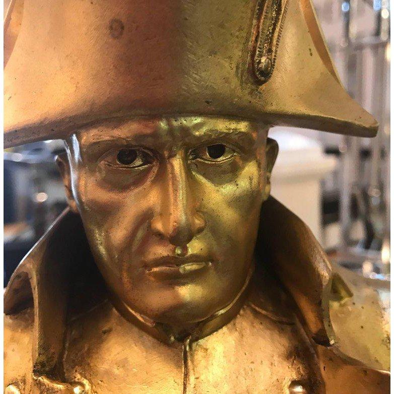 Rich Looking French Empire Bronze Napoleon Bust In Excellent Condition In Hopewell, NJ