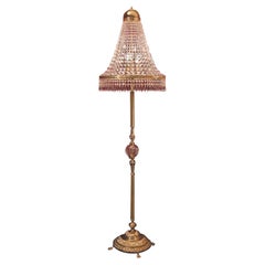 Rich Luxury 3-Lights Floor Lamp in 24kt Gold Plated Finishing & Scholer Crystals