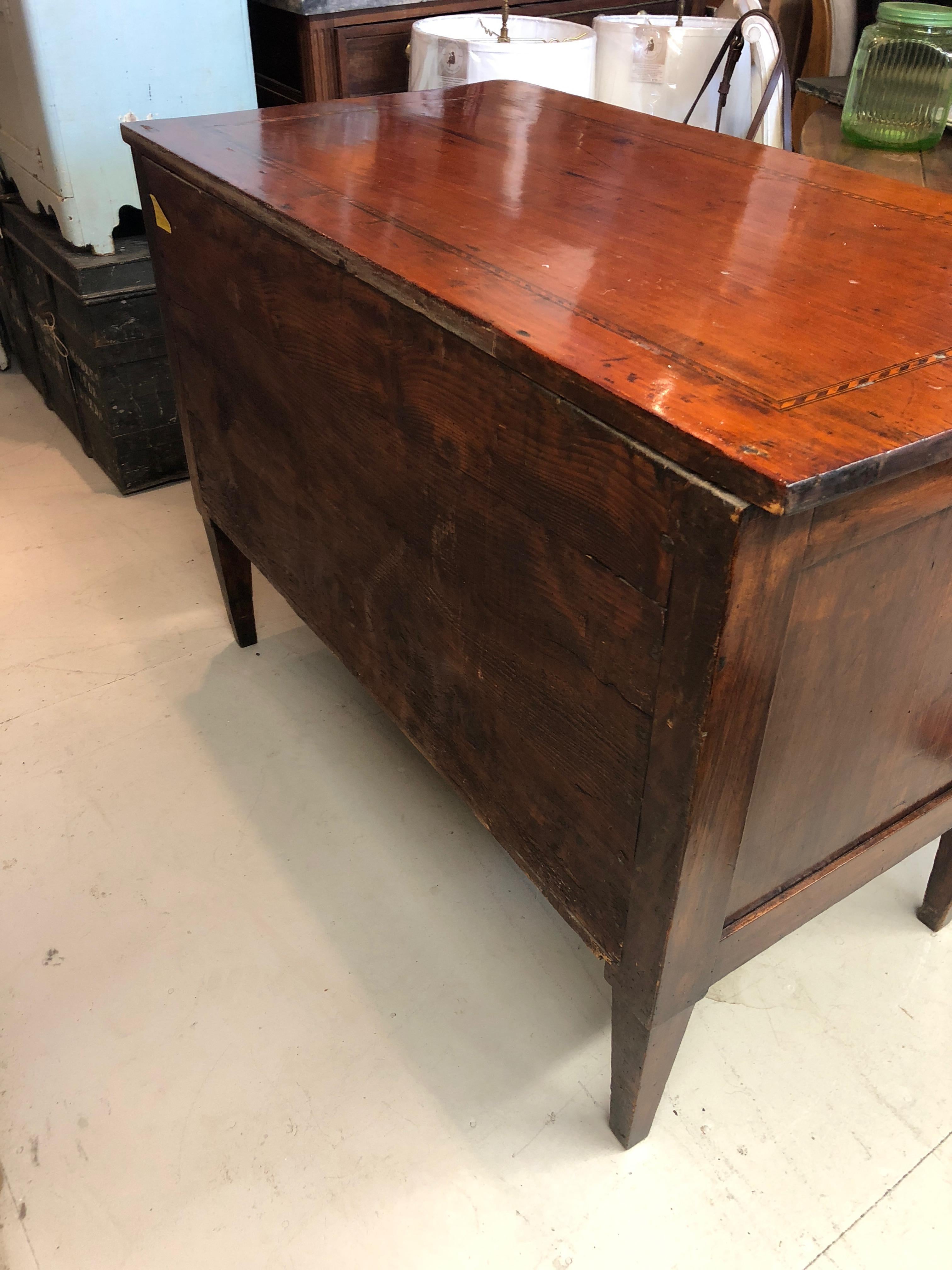 Rich Mahogany Inlaid French Antique Chest of Drawers Commode 3