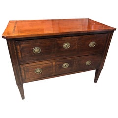 Rich Mahogany Inlaid French Antique Chest of Drawers Commode