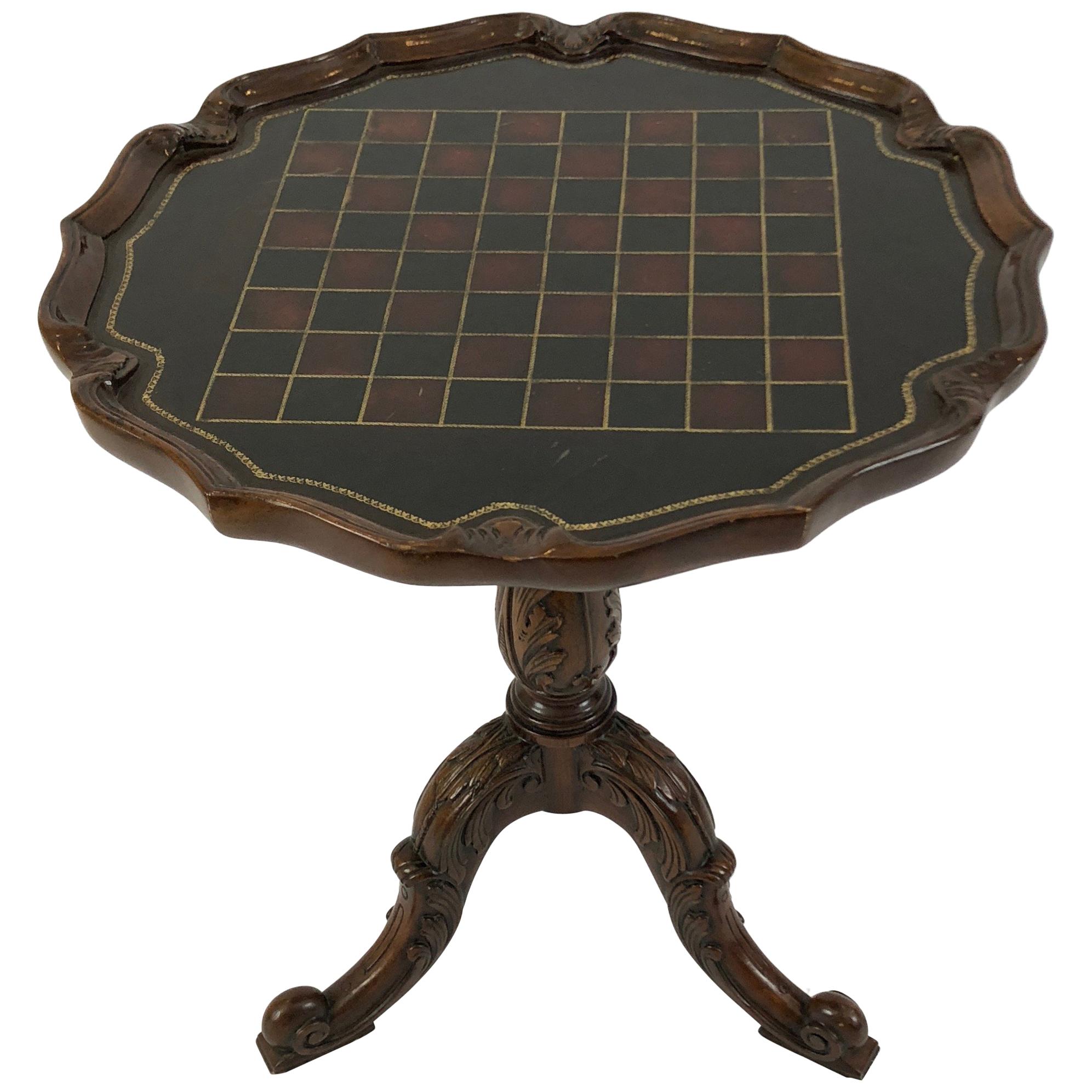 Rich Maitland Smith Checkerboard Mahogany Round Side Table
