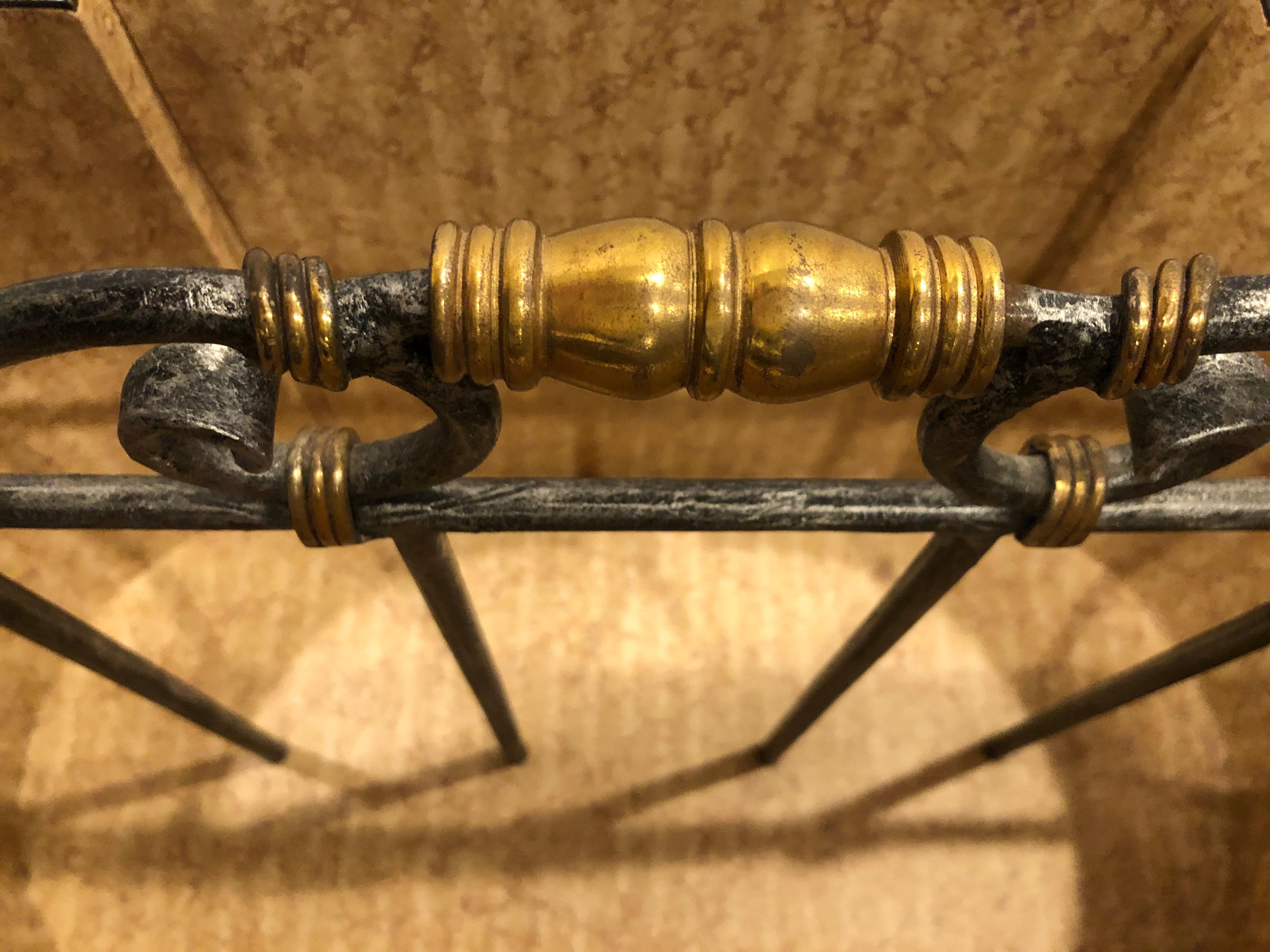 Brass Rich Maitland Smith Leather Book Motife Canterbury Magazine Rack
