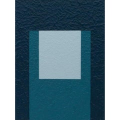 BELIEVE - Modernes / minimalistisches geometrisches Gemälde, Acryl auf Holzplatte
