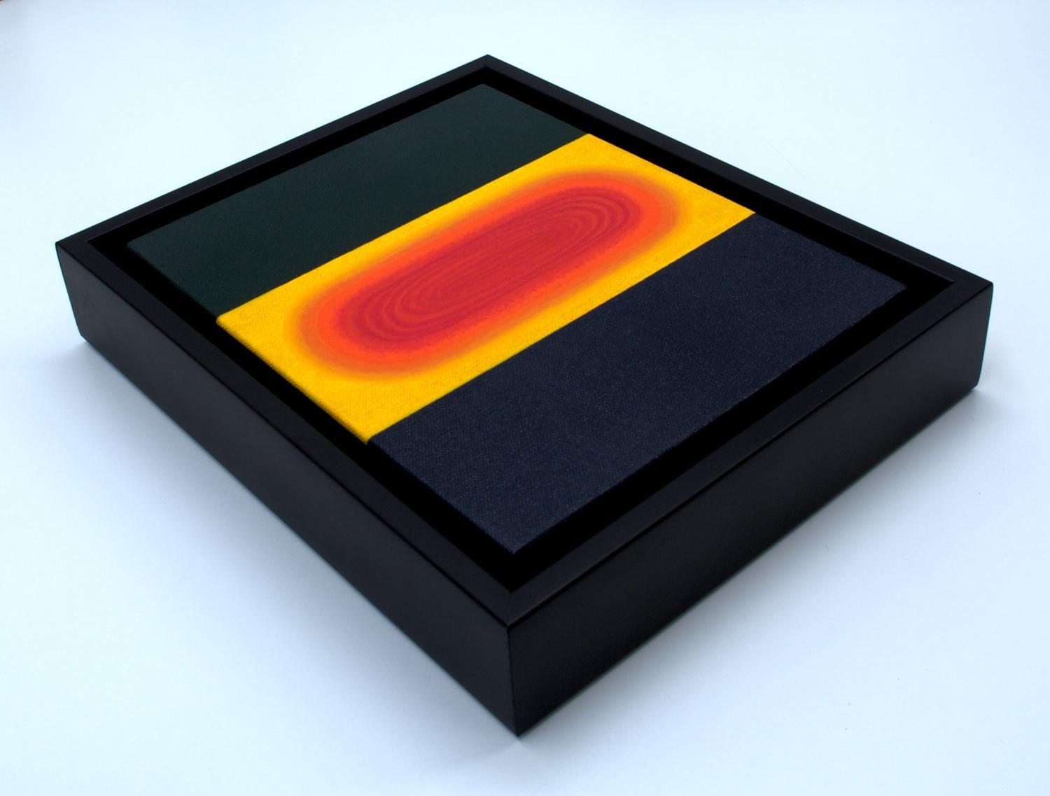 Se trata de una pintura original al óleo sobre acrílico en un lienzo de 1 3/8'' de profundidad x 8'' x 10''.  Los laterales están pintados de negro y se les ha aplicado una capa de barniz de archivo.     Está firmada por el artista en el reverso y