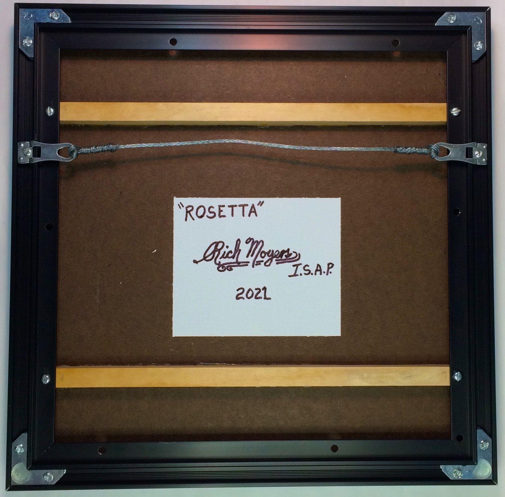ROSETTA - Modernes 3D-Farbfeldgemälde, Gemälde, Acryl auf MDF-Paneel im Angebot 3