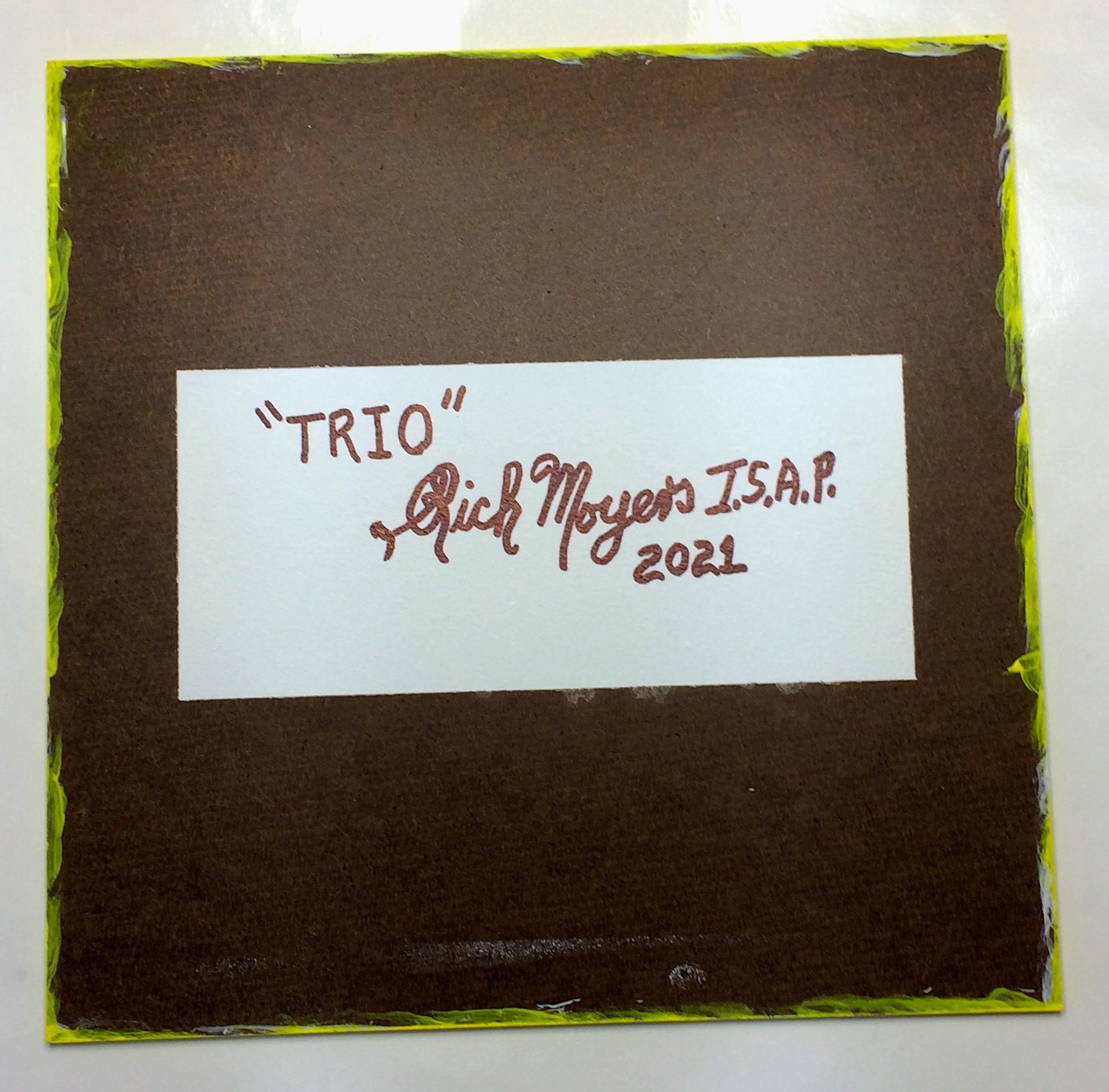 TRIO - Peinture moderne / minimaliste, peinture, acrylique sur panneau de MDF en vente 1