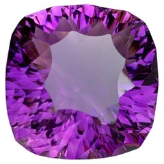 Collana con ametista viola ricca Ciondolo Gemma naturale sfusa 25,75Ct Taglio concavo