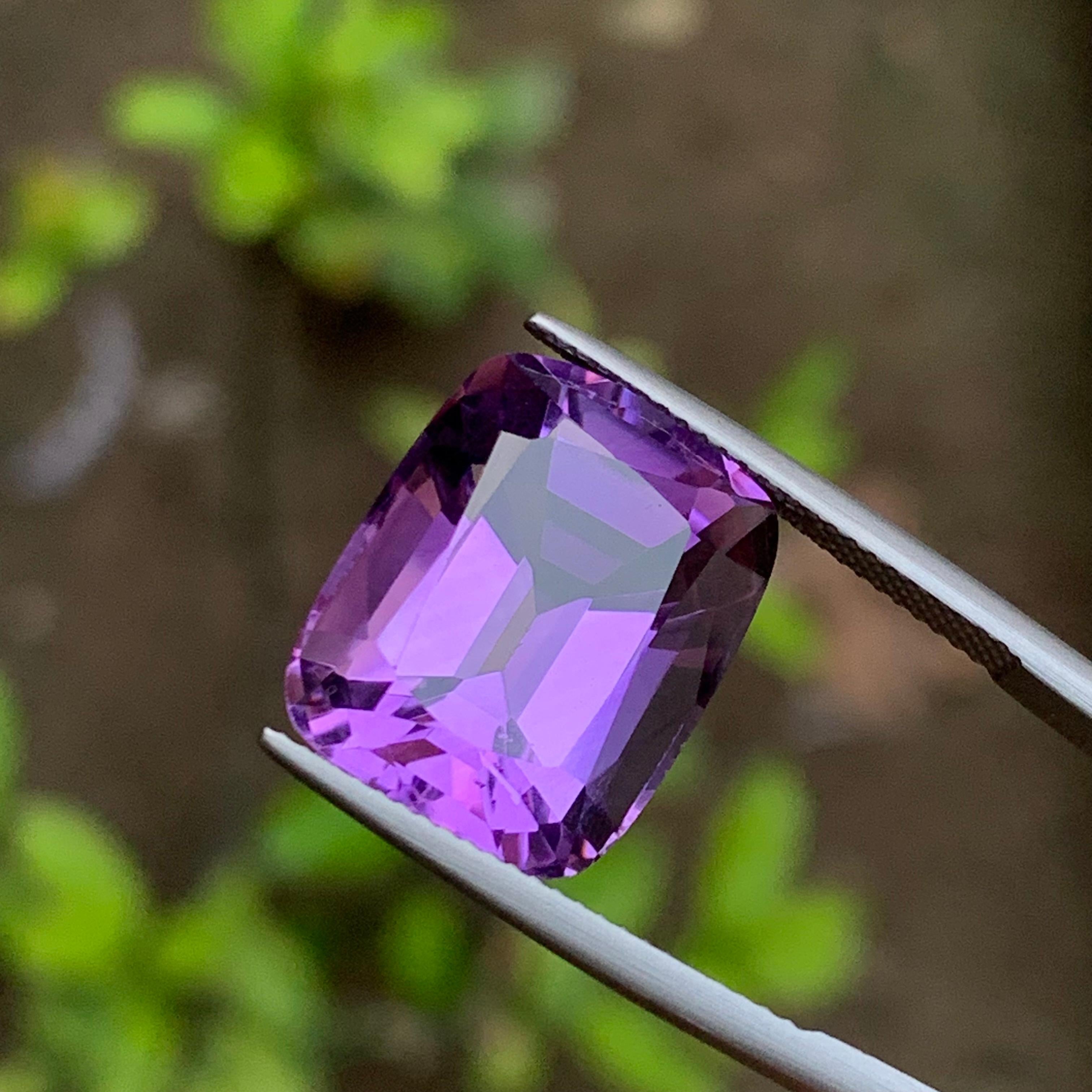 Rich Purple Natural Amethyst Gemstone 15.55 Ct Cushion Cut for Pendant Jewelry For Sale 8