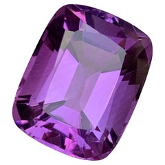 Amatista natural de color púrpura intenso 15,55 qt talla cojín para colgante de joyería