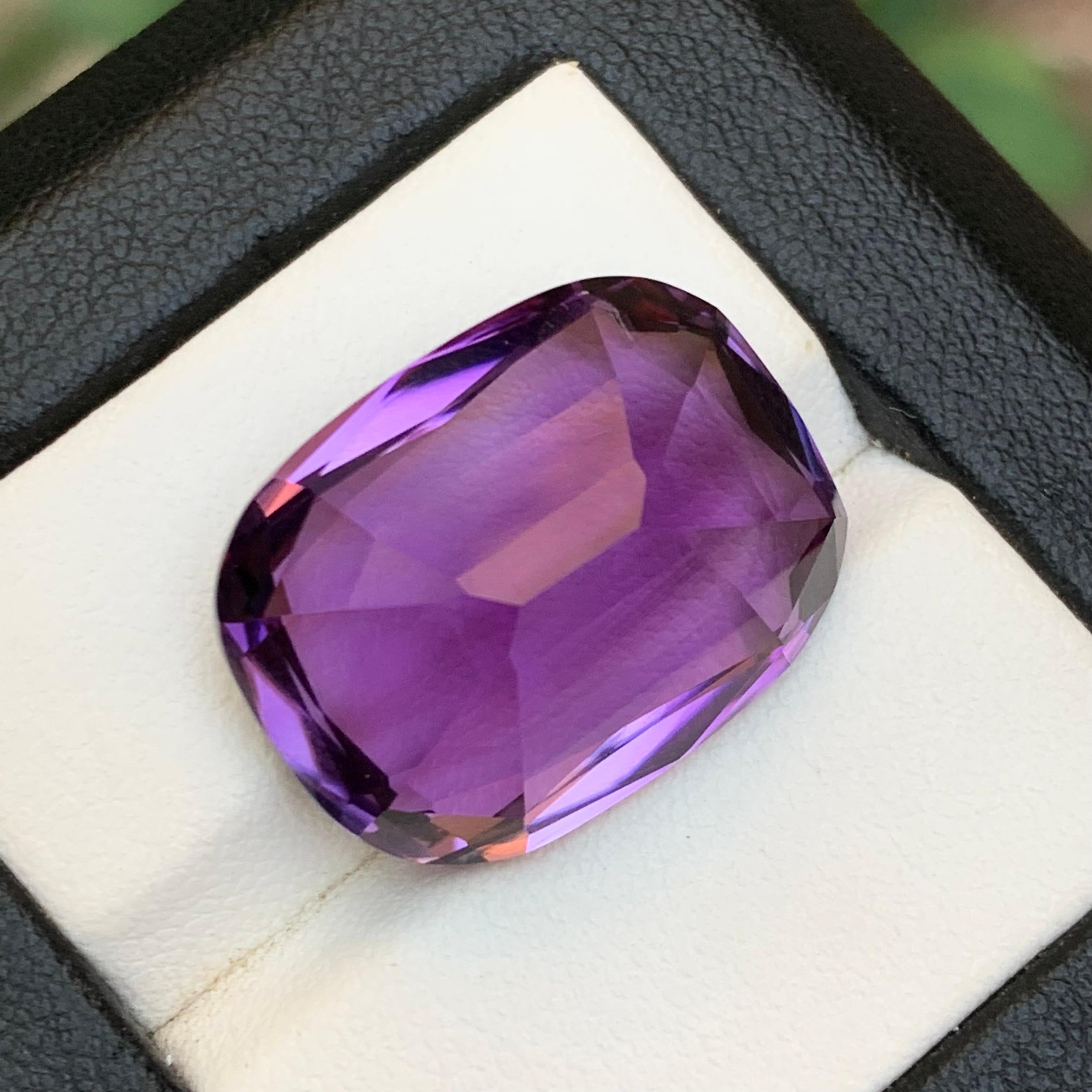 Taille coussin Améthyste violette naturelle 25,16 ct pour bague, pendentif, bijoux en vente