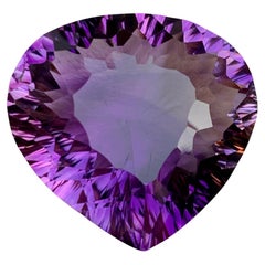 Rich Purple Natural Amethyst Pendant Necklace Loose Gemstone 22.00 Ct Pear Cut