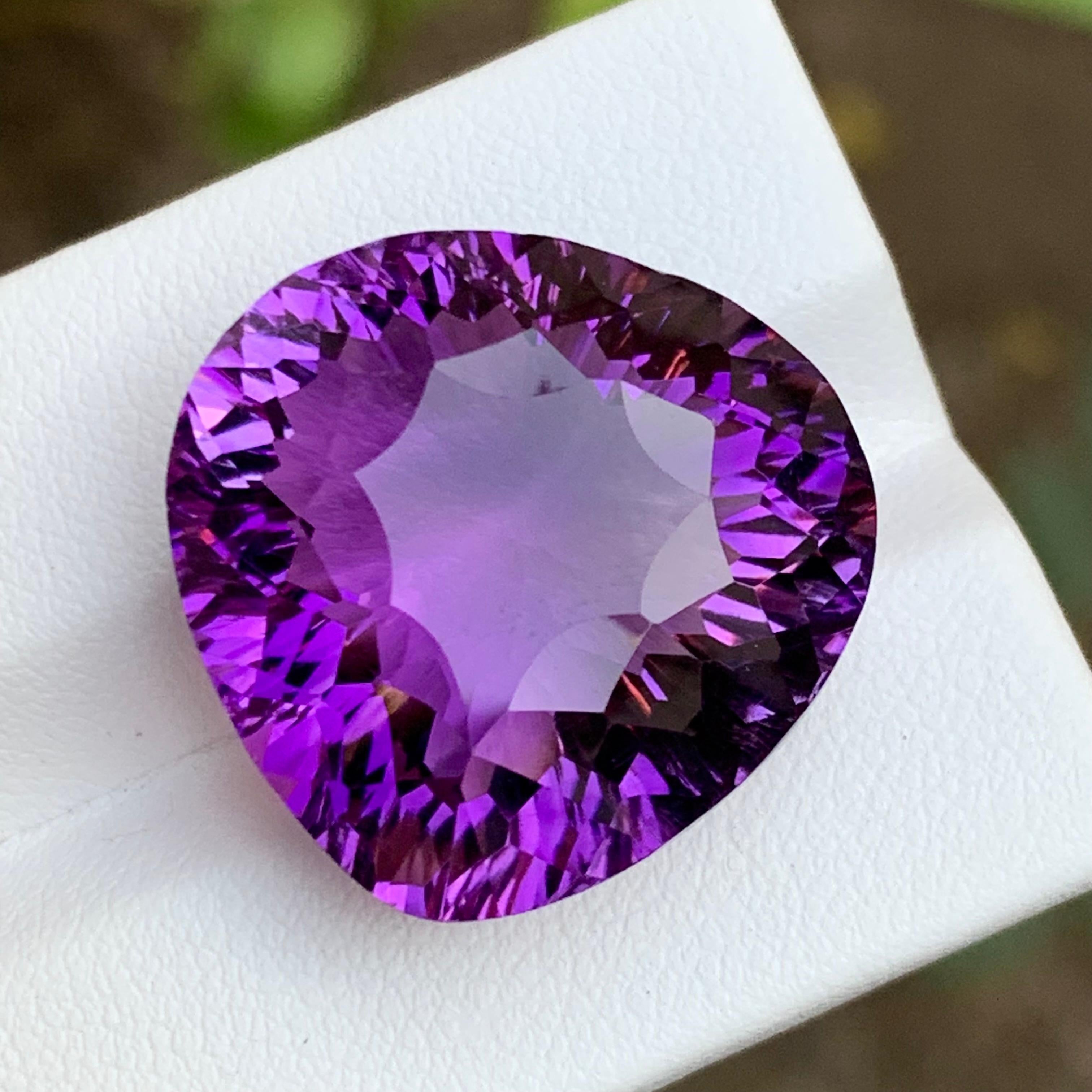 Reichen lila natürlichen Amethyst Anhänger Halskette lose Edelstein 32.70 Ct Birne geschnitten 6