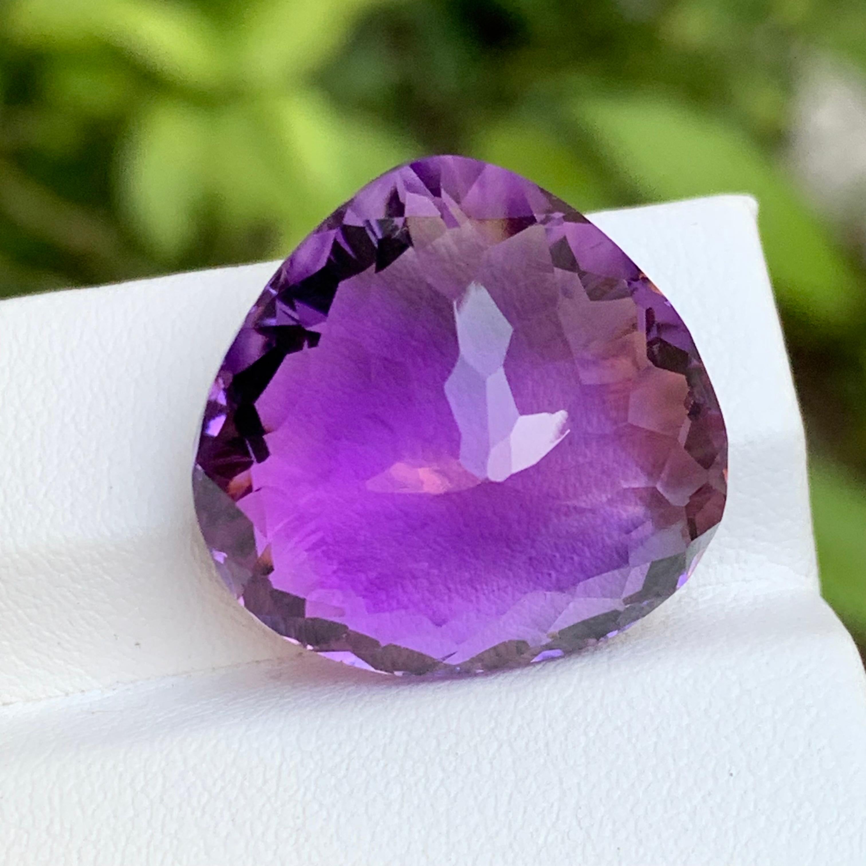 Reichen lila natürlichen Amethyst Anhänger Halskette lose Edelstein 32.70 Ct Birne geschnitten (Tropfenschliff)