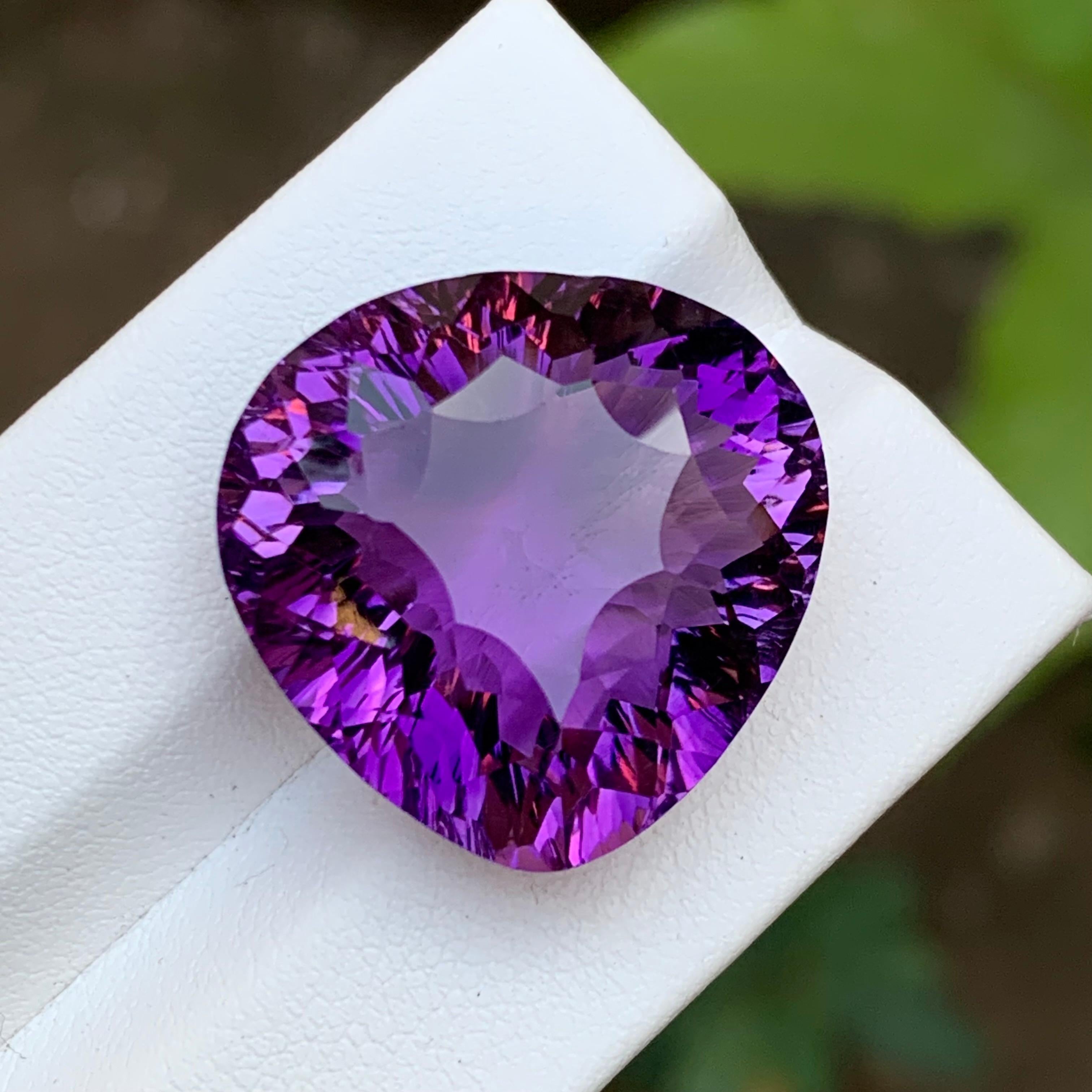 Reichen lila natürlichen Amethyst Anhänger Halskette lose Edelstein 32.70 Ct Birne geschnitten 1