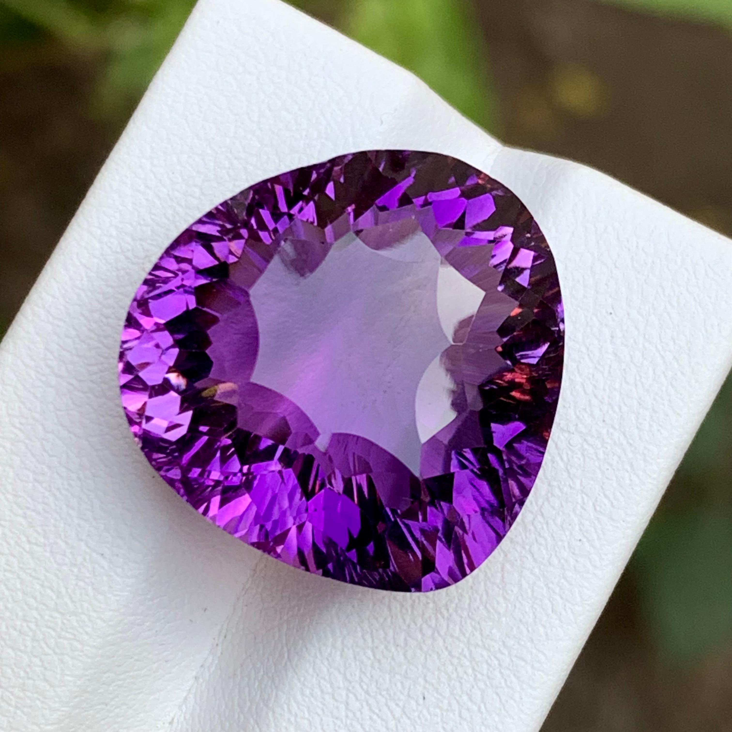 Reichen lila natürlichen Amethyst Anhänger Halskette lose Edelstein 32.70 Ct Birne geschnitten 2