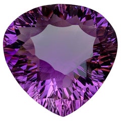 Rich Purple Natural Amethyst Pendant Necklace Loose Gemstone 33.50 Ct Pear Cut