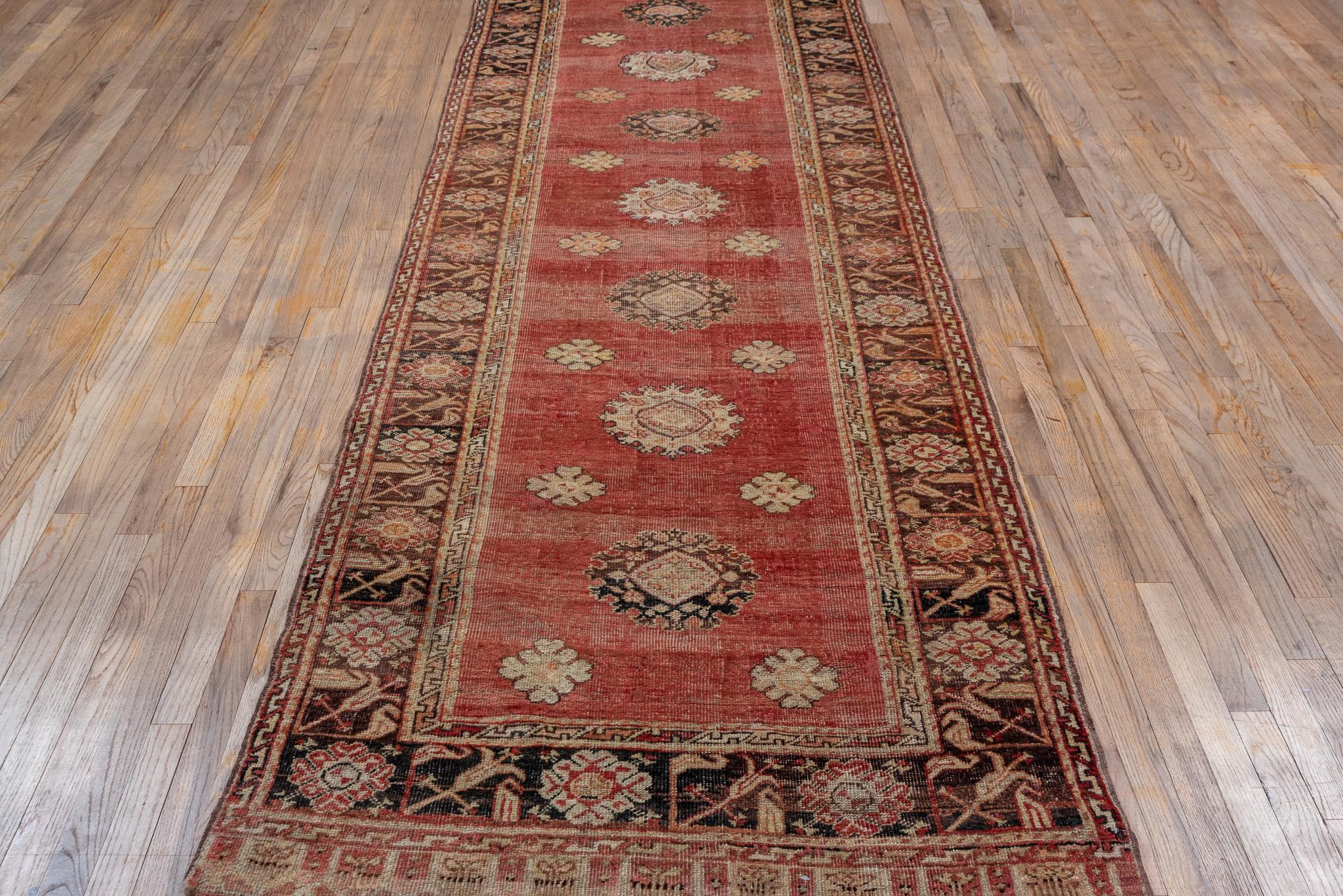 Turco Oushak Runner II rosso ricco in vendita