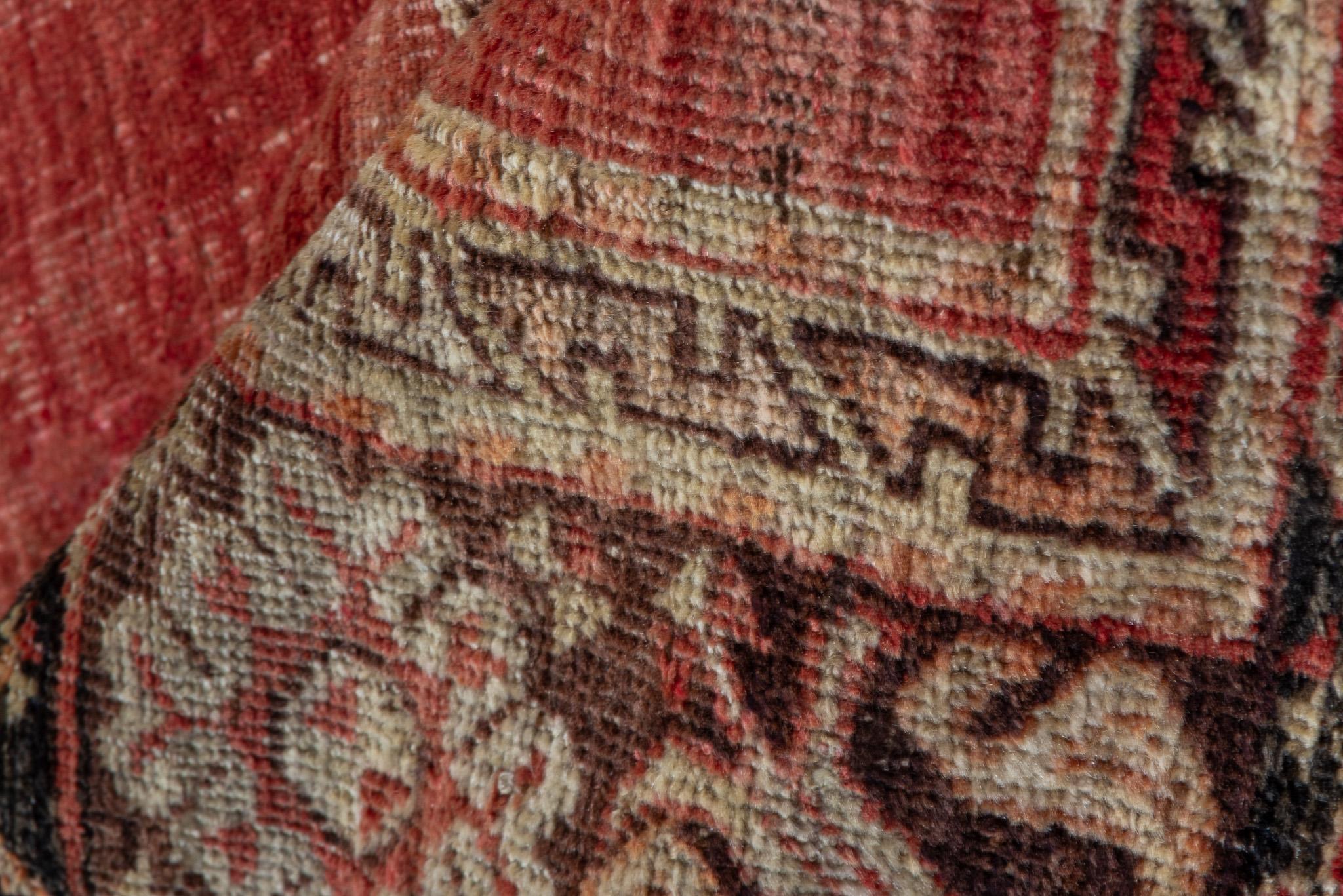 Oushak Runner II rosso ricco in vendita 2